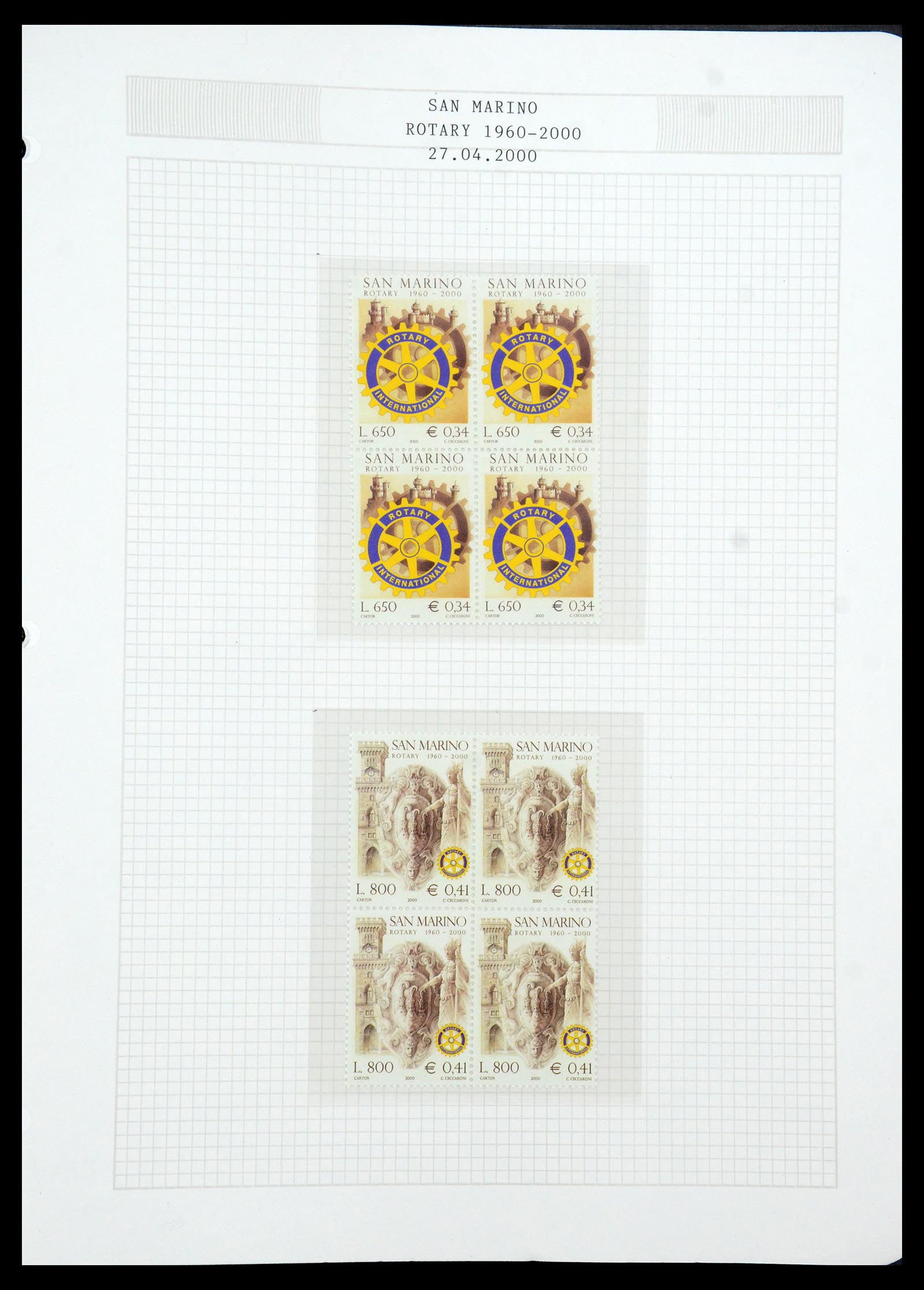 35694 672 - Postzegelverzameling 35694 Motief Rotary 1930-2009.