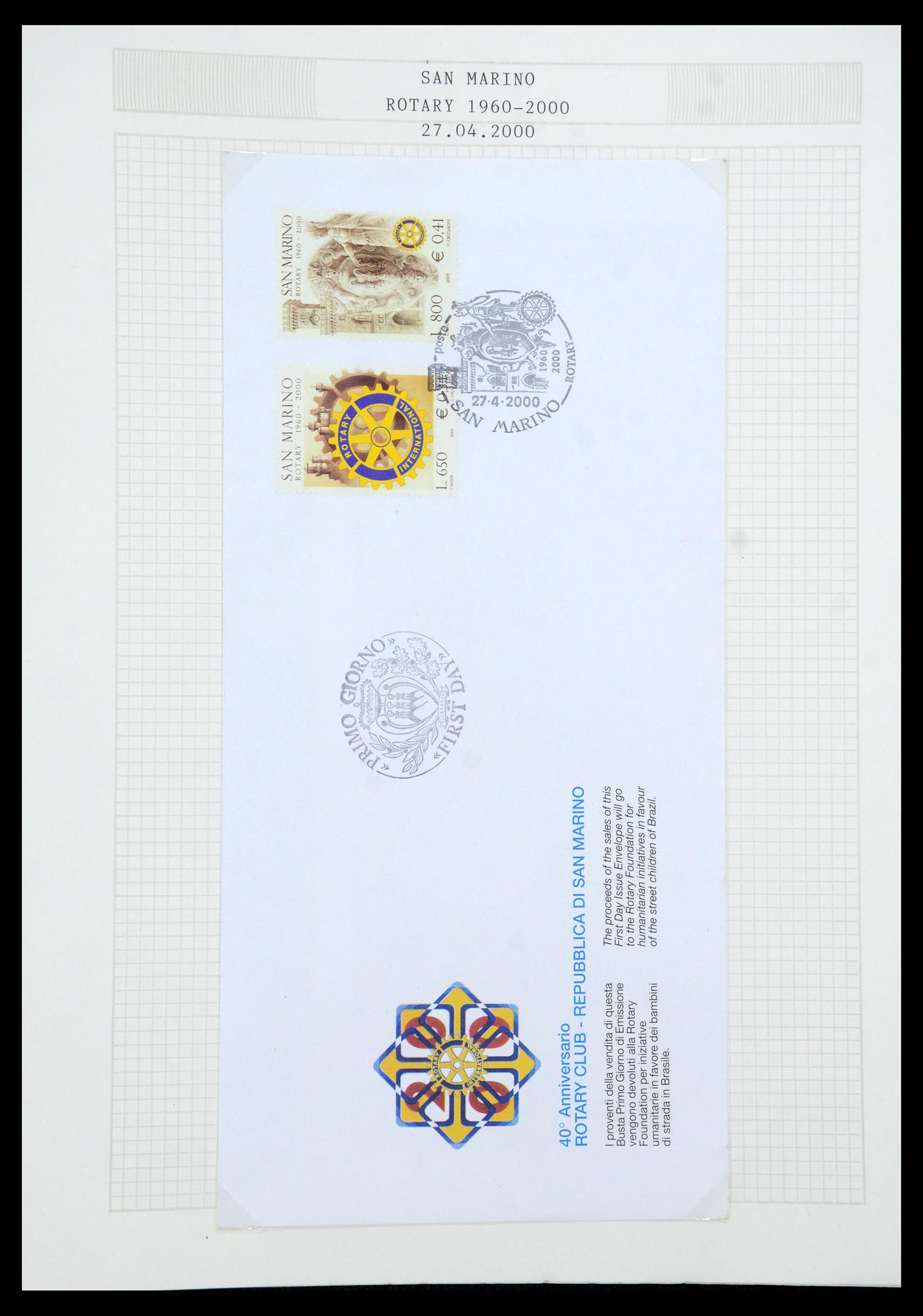 35694 673 - Postzegelverzameling 35694 Motief Rotary 1930-2009.
