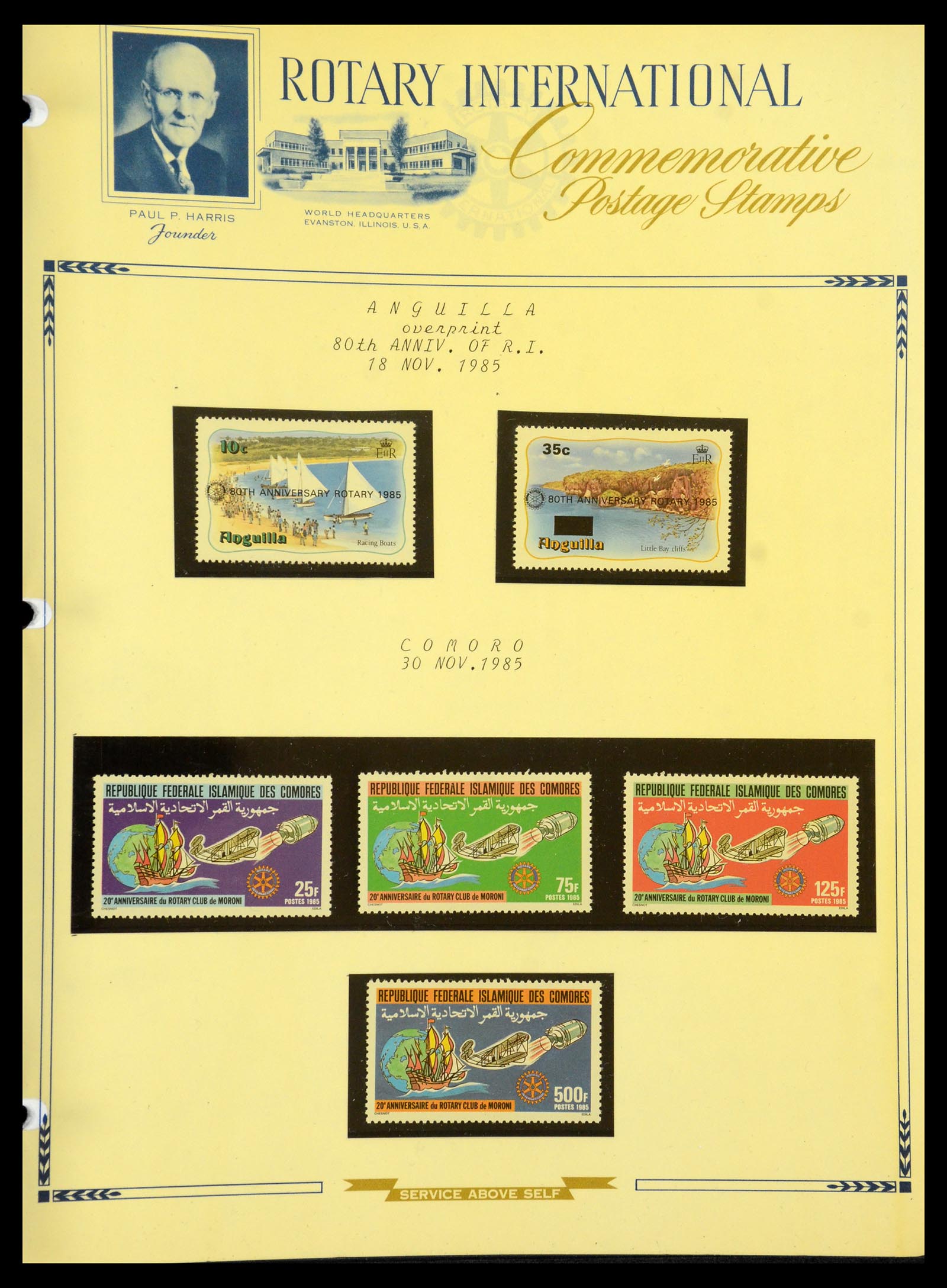 35694 701 - Postzegelverzameling 35694 Motief Rotary 1930-2009.