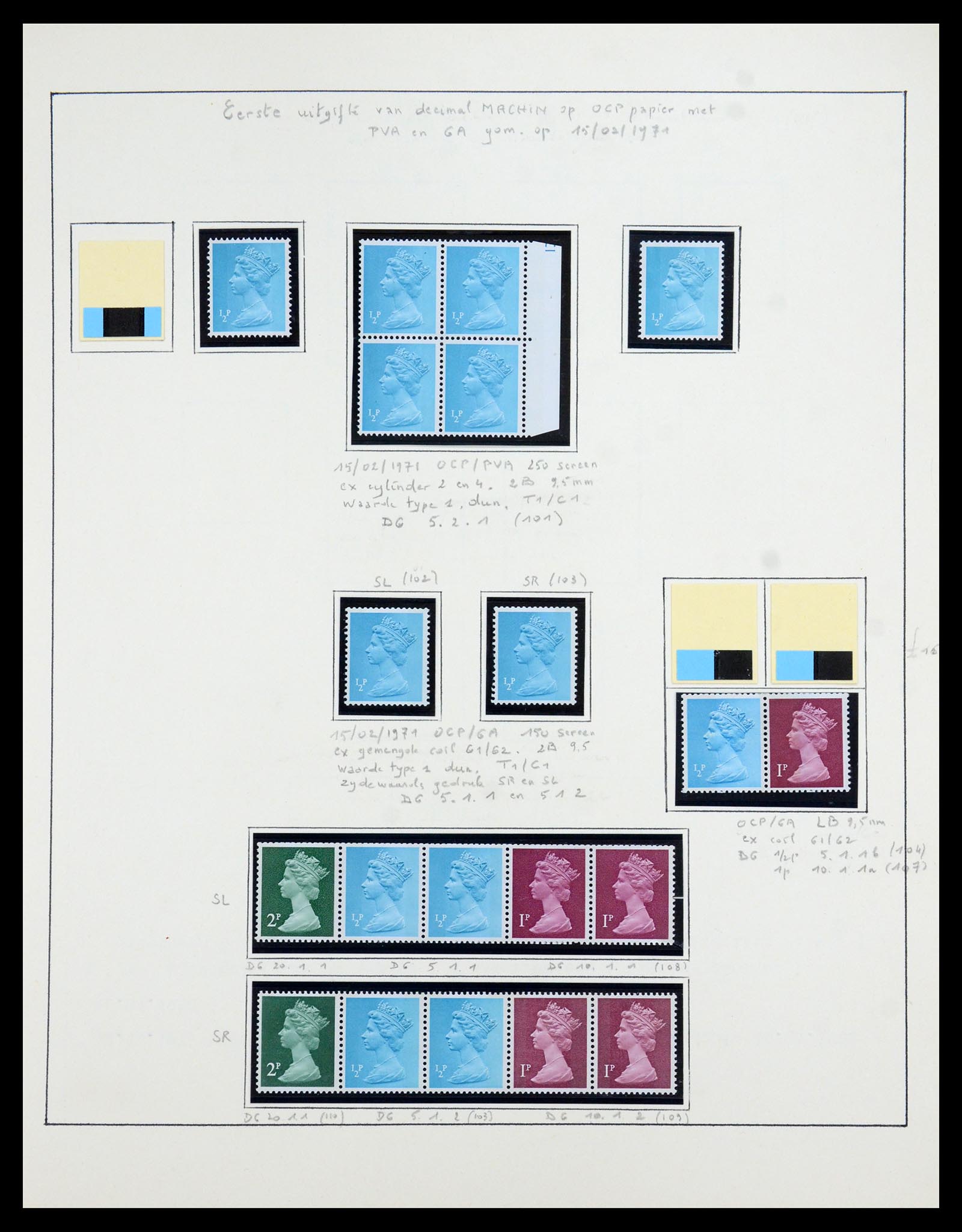 35700 003 - Postzegelverzameling 35700 Engeland machins 1971-2018!!