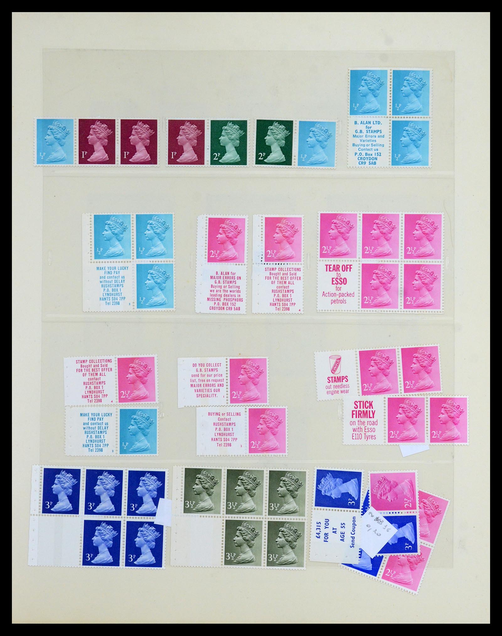 35700 048 - Postzegelverzameling 35700 Engeland machins 1971-2018!!