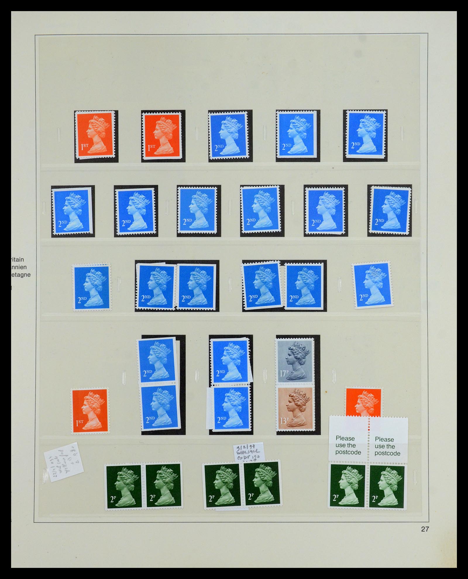 35700 052 - Postzegelverzameling 35700 Engeland machins 1971-2018!!