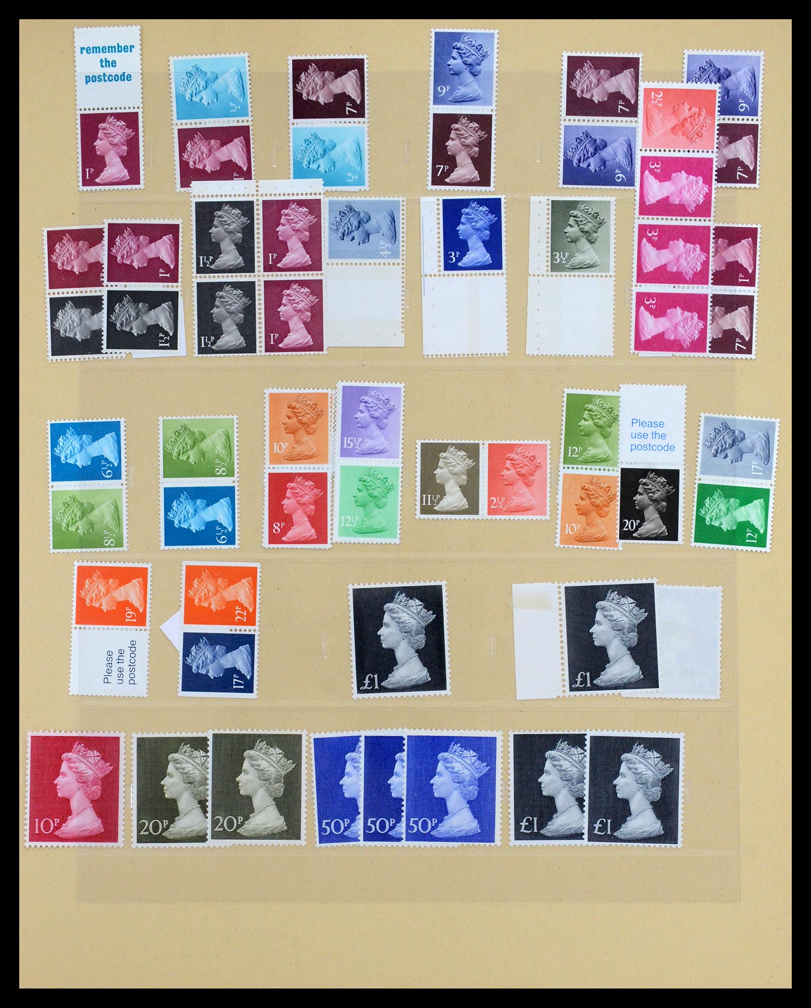 35700 053 - Postzegelverzameling 35700 Engeland machins 1971-2018!!