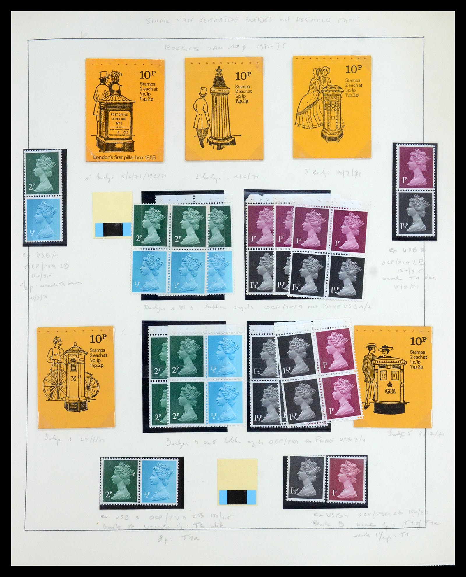 35700 054 - Postzegelverzameling 35700 Engeland machins 1971-2018!!