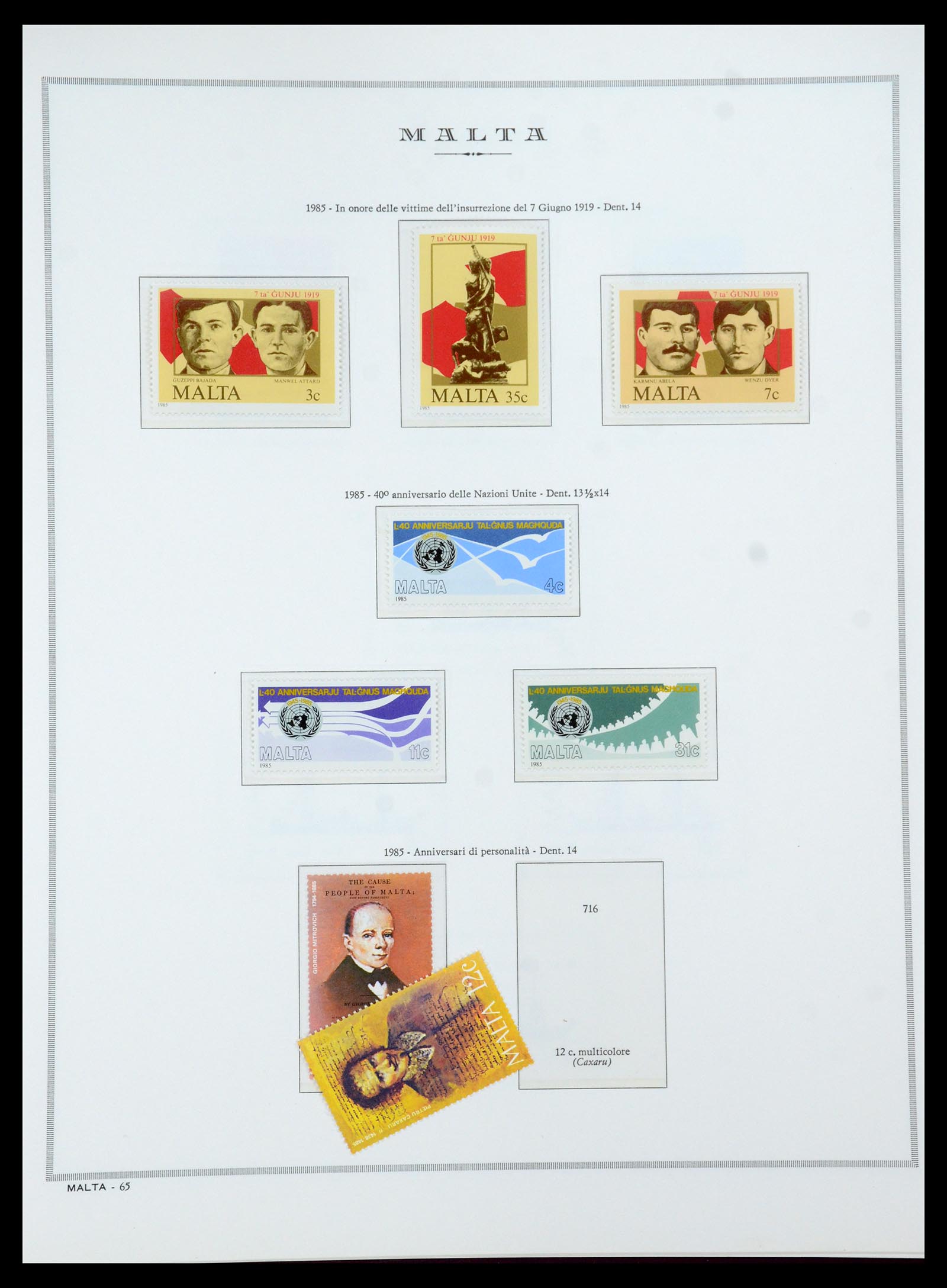 35701 065 - Postzegelverzameling 35701 Malta 1964-2010.
