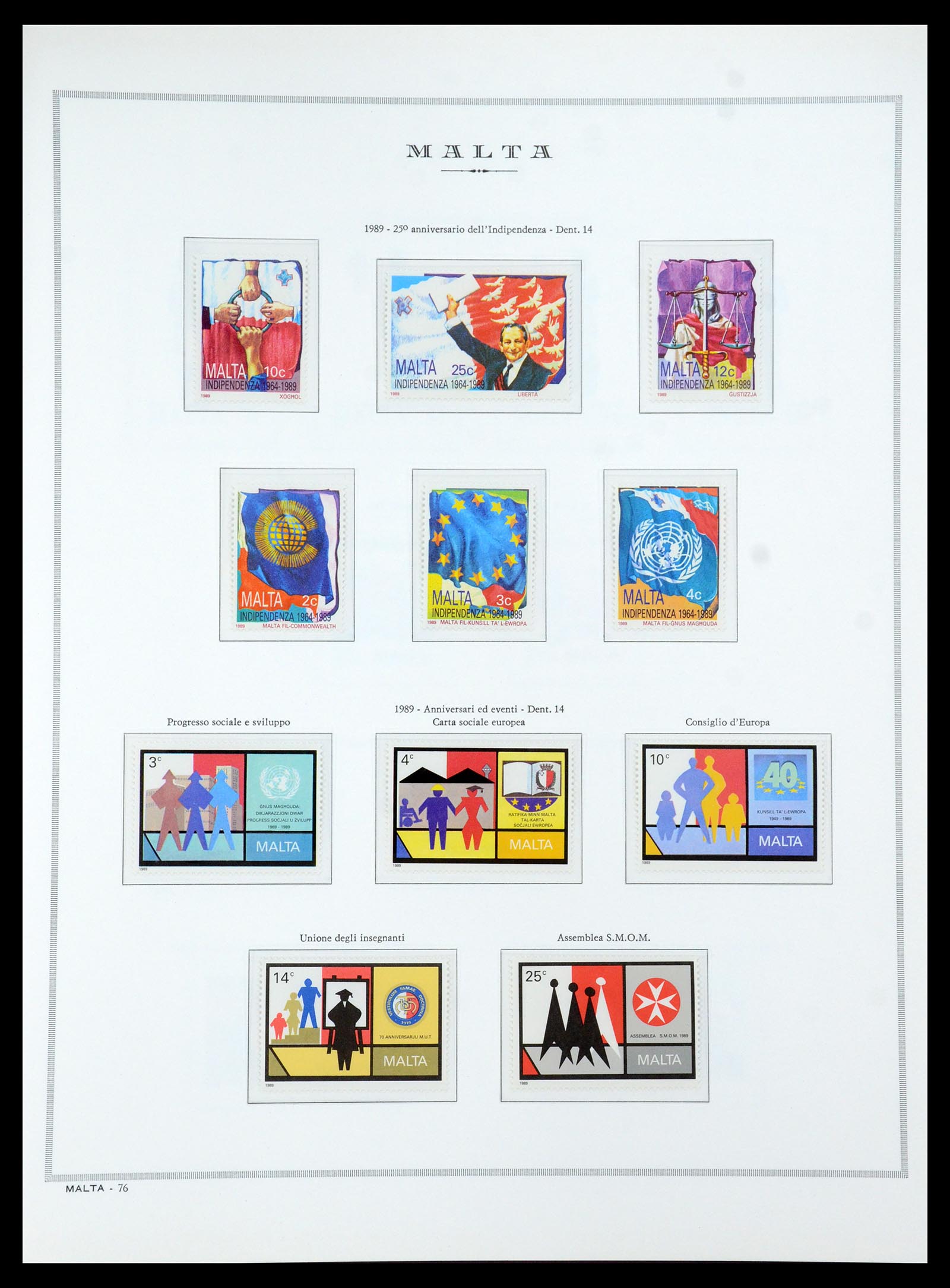 35701 084 - Postzegelverzameling 35701 Malta 1964-2010.