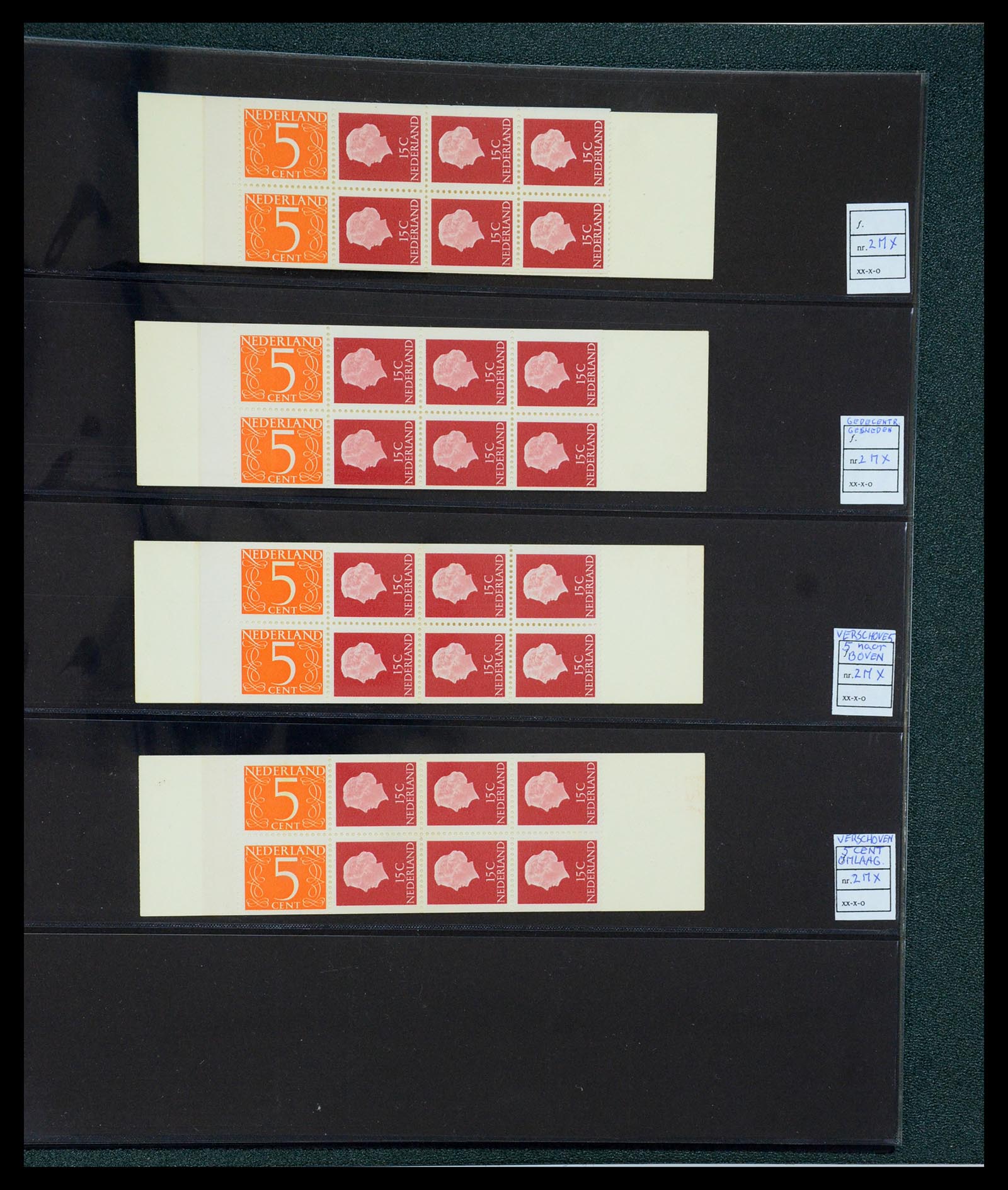 35705 017 - Postzegelverzameling 35705 Nederland automaatboekjes 1964-2000.