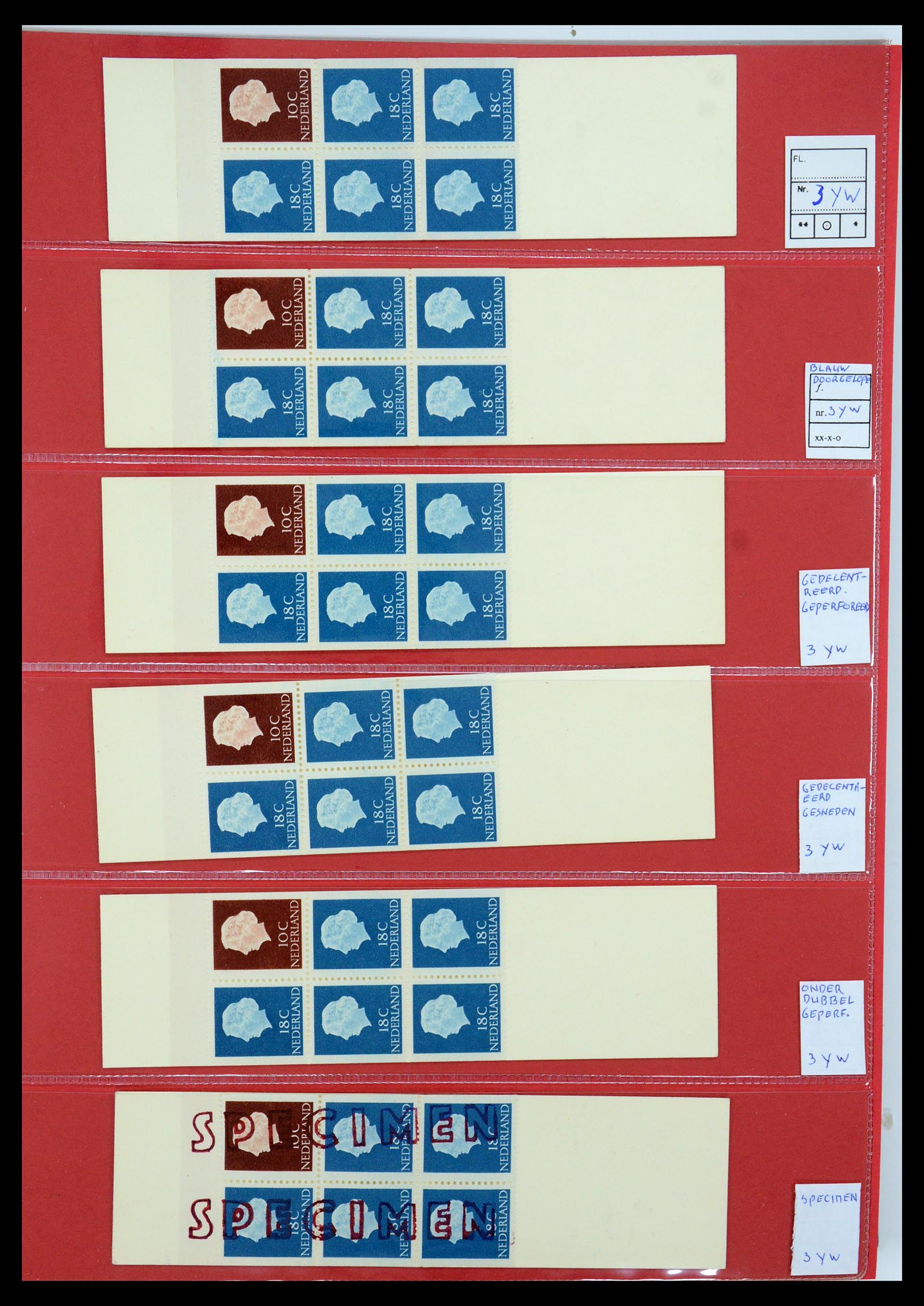 35705 020 - Postzegelverzameling 35705 Nederland automaatboekjes 1964-2000.