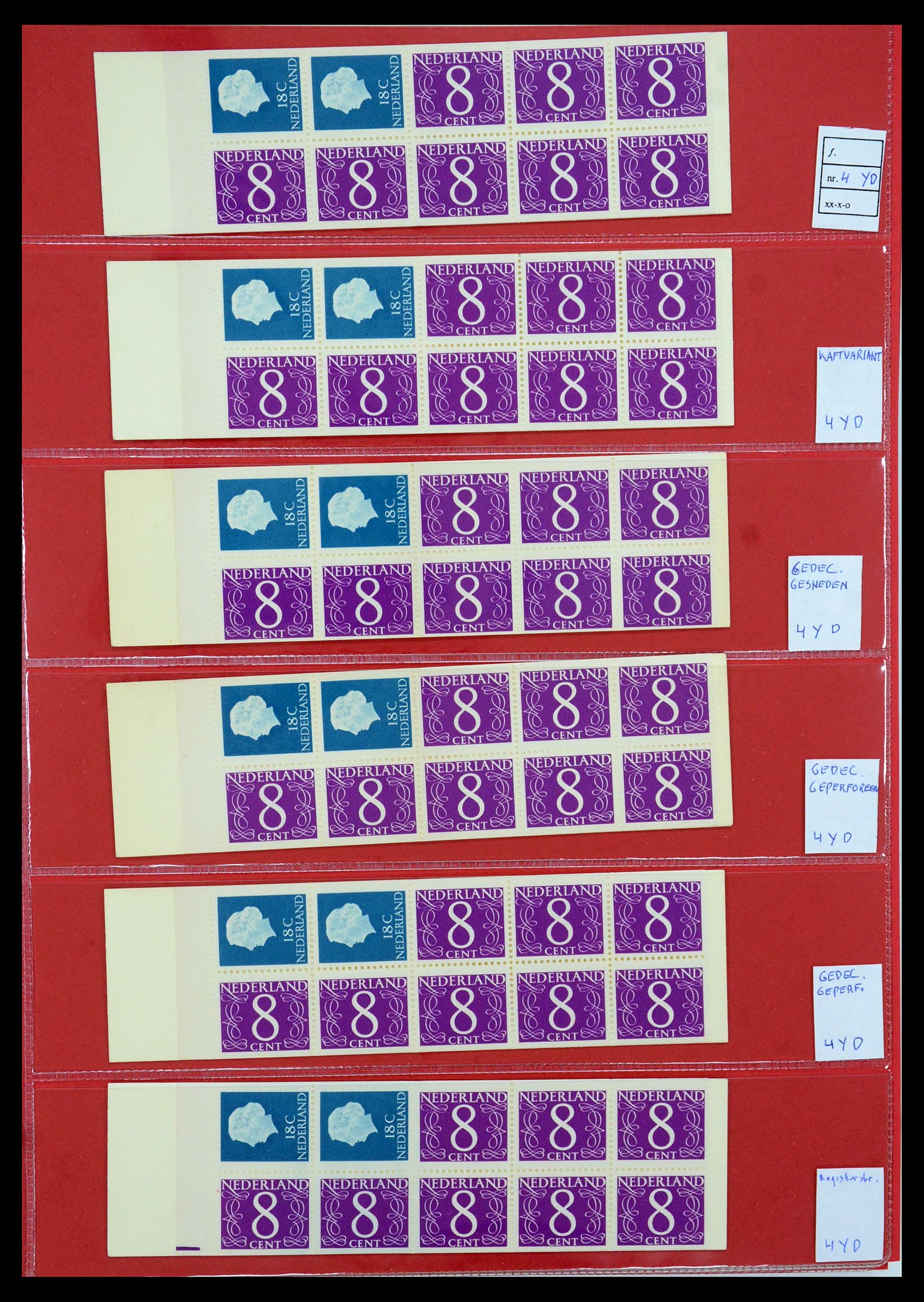 35705 026 - Postzegelverzameling 35705 Nederland automaatboekjes 1964-2000.
