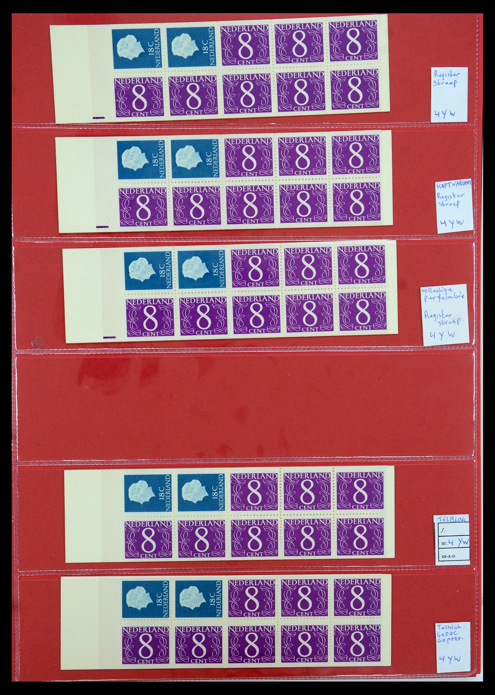 35705 028 - Postzegelverzameling 35705 Nederland automaatboekjes 1964-2000.