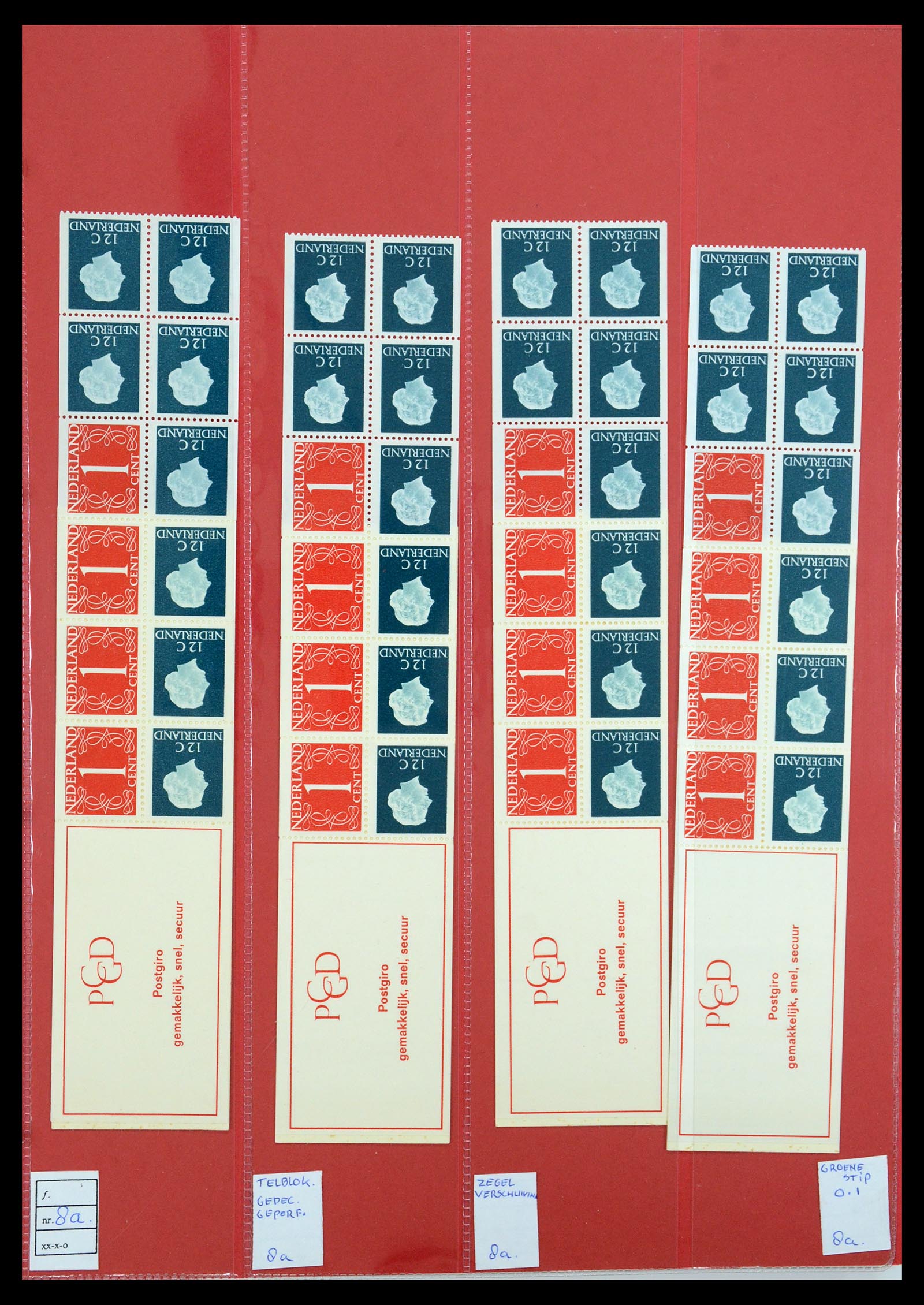 35705 054 - Postzegelverzameling 35705 Nederland automaatboekjes 1964-2000.