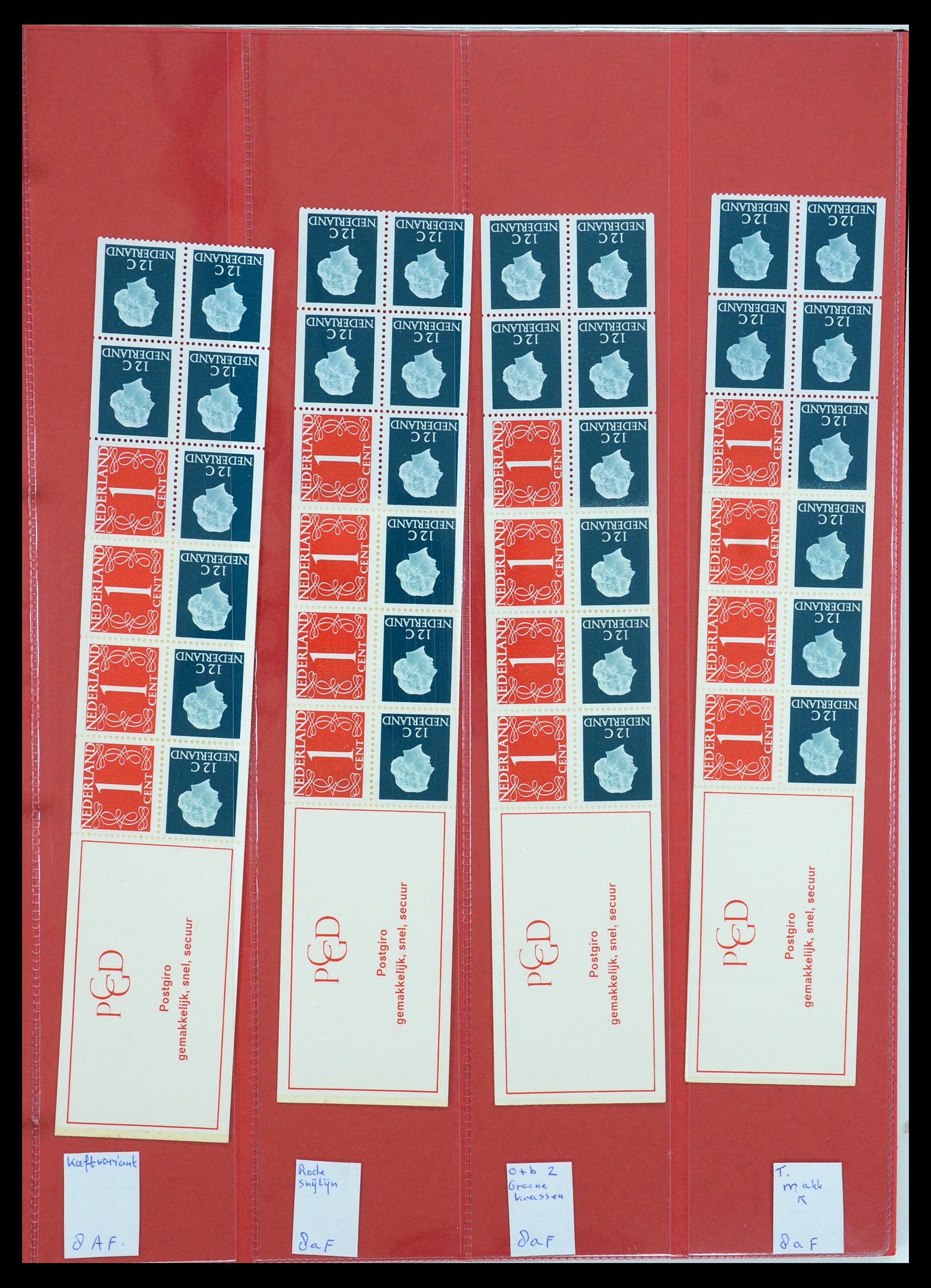 35705 058 - Postzegelverzameling 35705 Nederland automaatboekjes 1964-2000.
