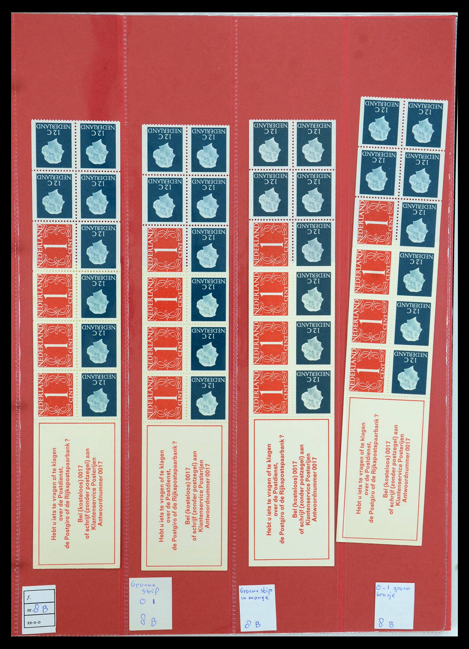 35705 059 - Postzegelverzameling 35705 Nederland automaatboekjes 1964-2000.