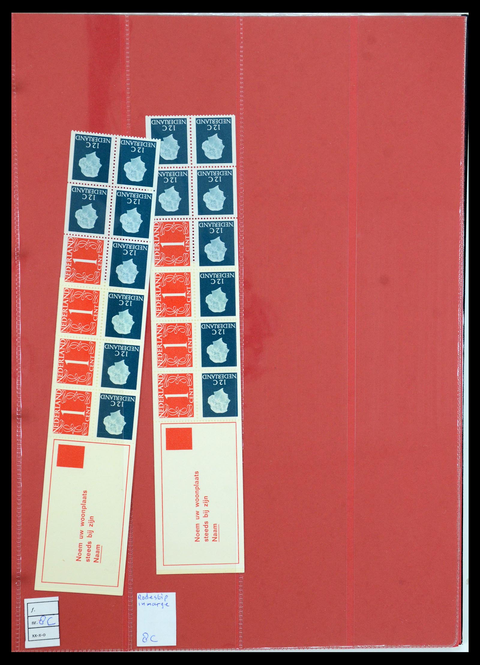 35705 061 - Postzegelverzameling 35705 Nederland automaatboekjes 1964-2000.