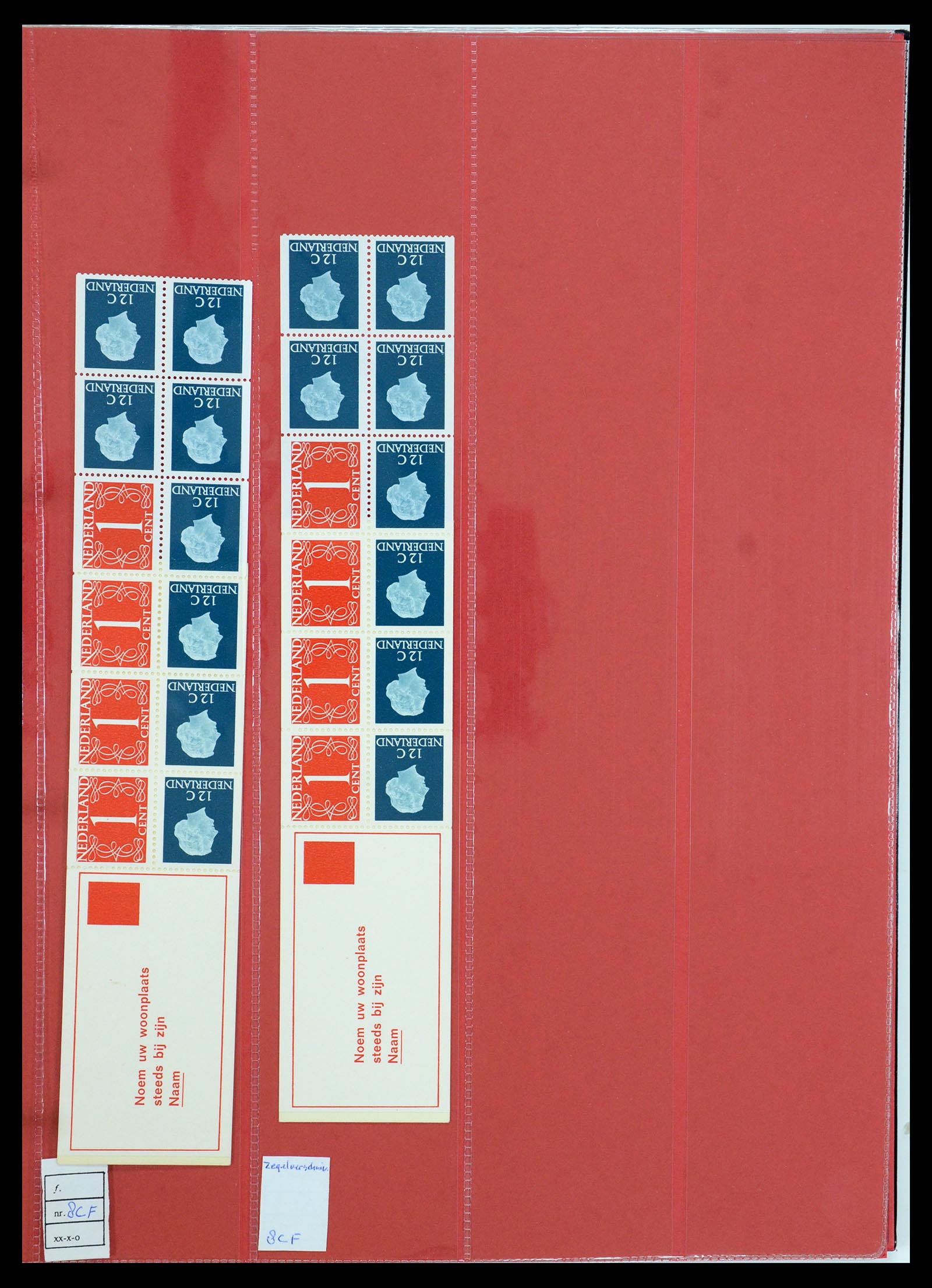 35705 062 - Postzegelverzameling 35705 Nederland automaatboekjes 1964-2000.