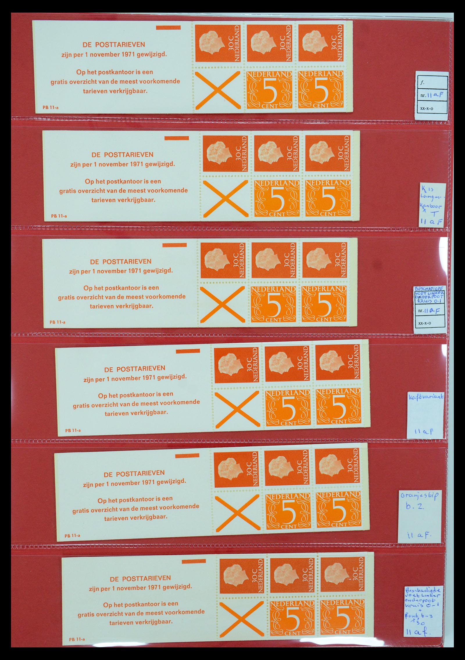 35705 079 - Postzegelverzameling 35705 Nederland automaatboekjes 1964-2000.