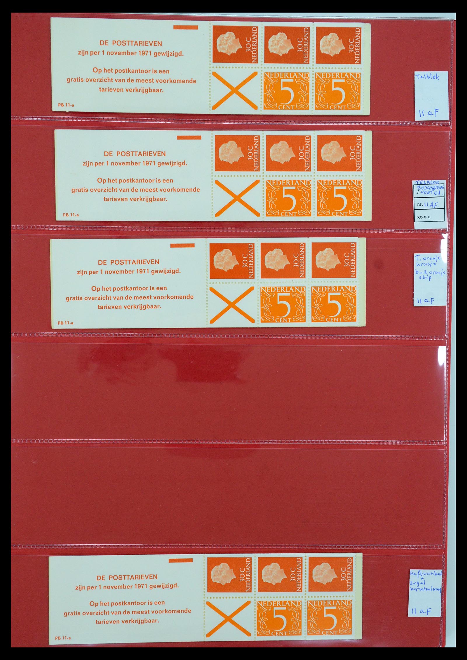 35705 080 - Postzegelverzameling 35705 Nederland automaatboekjes 1964-2000.