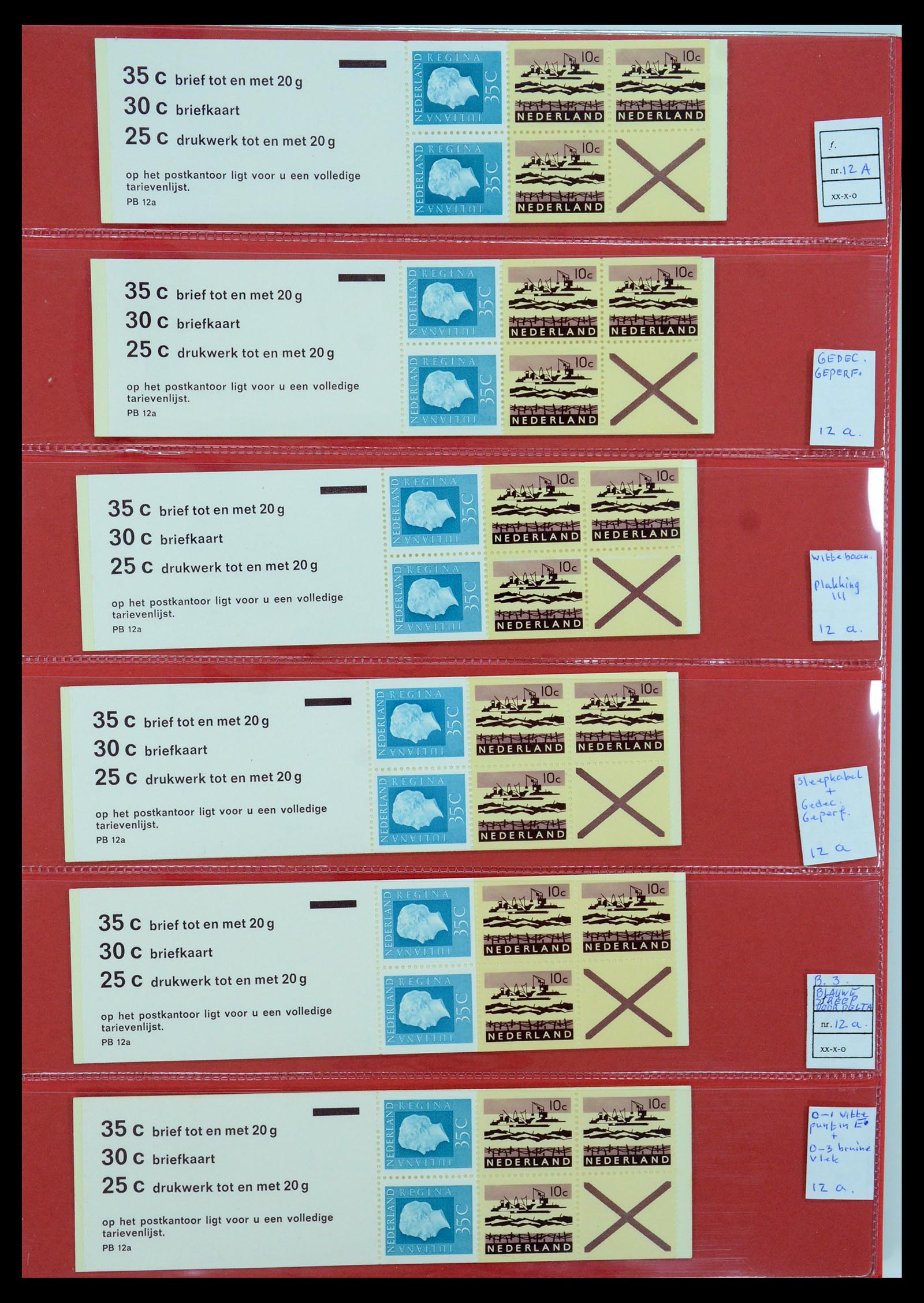 35705 082 - Postzegelverzameling 35705 Nederland automaatboekjes 1964-2000.