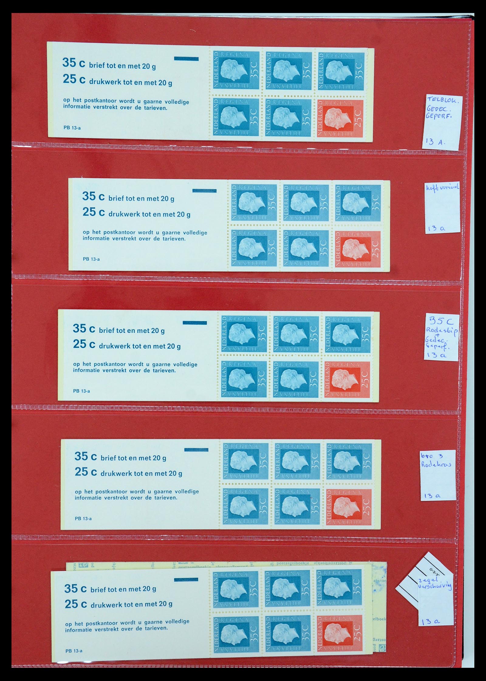 35705 086 - Postzegelverzameling 35705 Nederland automaatboekjes 1964-2000.
