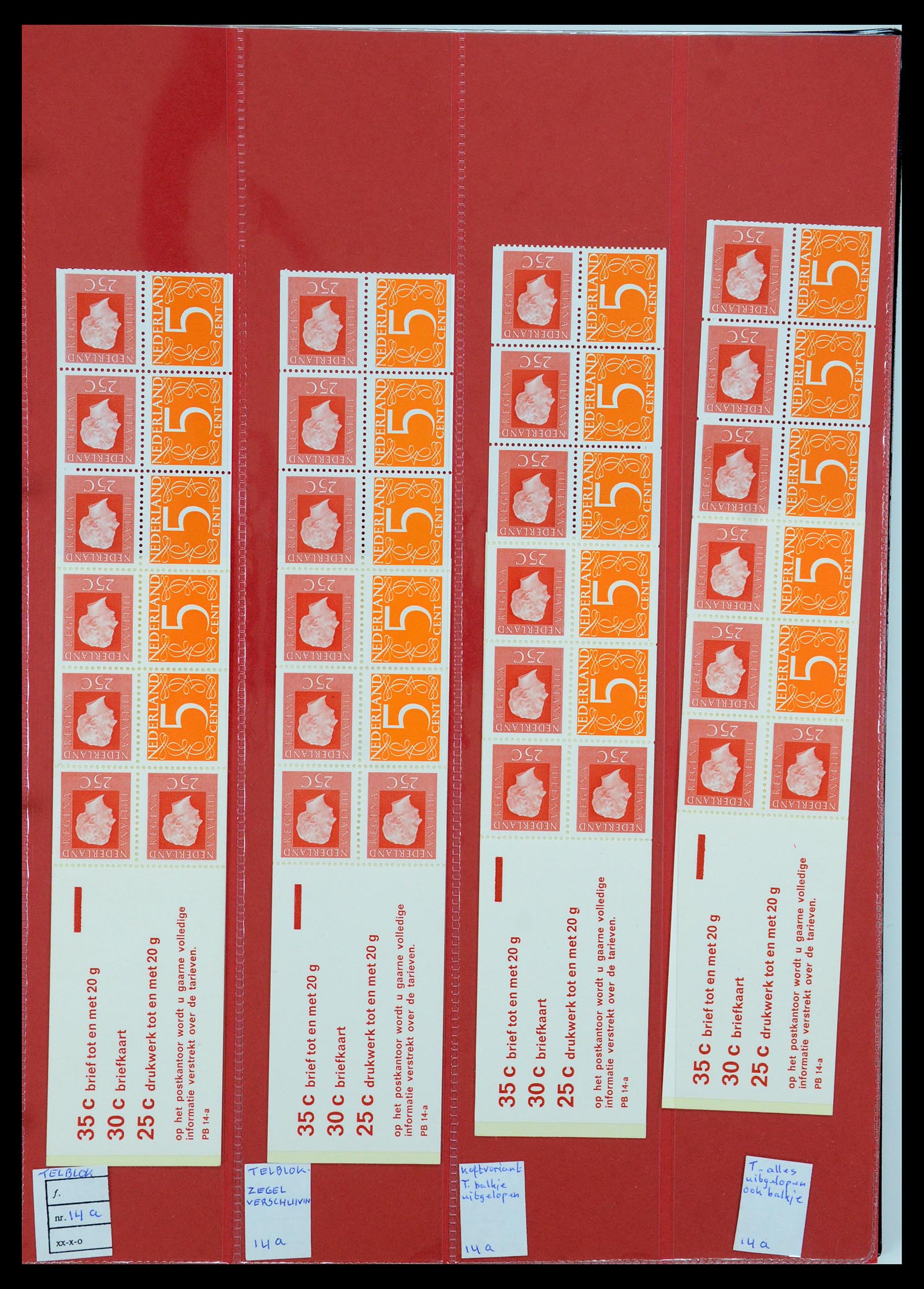 35705 089 - Postzegelverzameling 35705 Nederland automaatboekjes 1964-2000.
