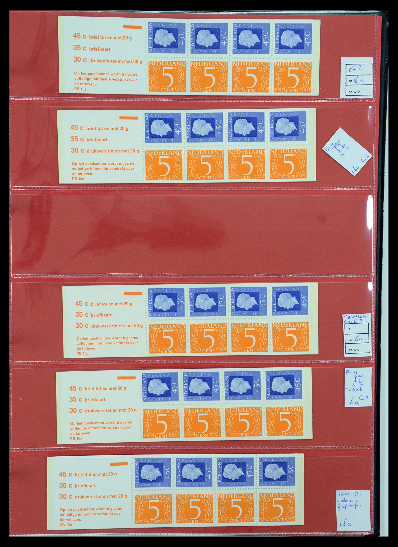 35705 099 - Postzegelverzameling 35705 Nederland automaatboekjes 1964-2000.