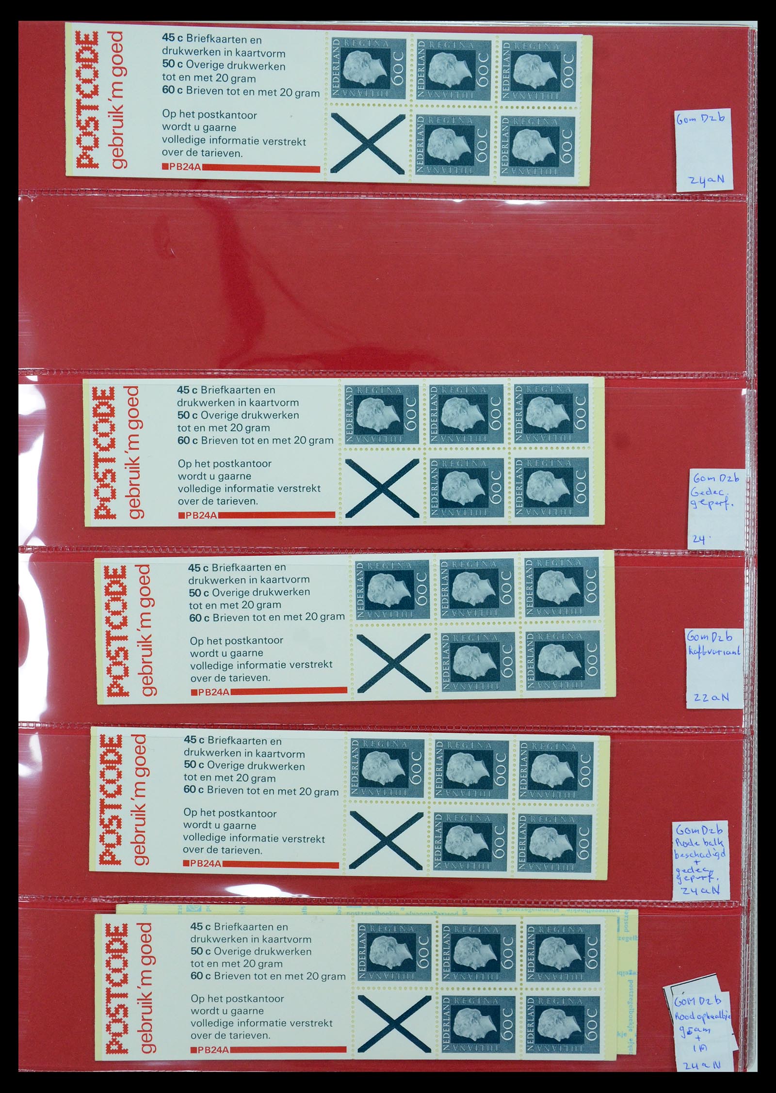 35705 164 - Postzegelverzameling 35705 Nederland automaatboekjes 1964-2000.