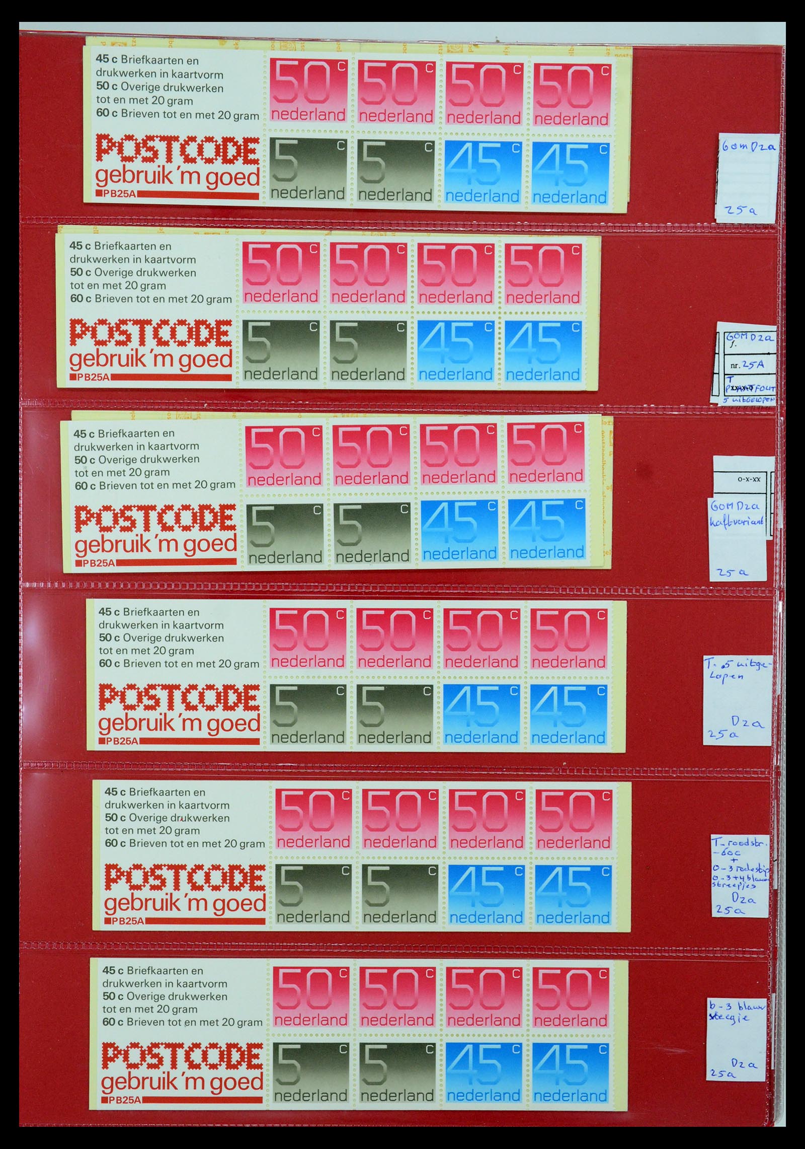35705 166 - Postzegelverzameling 35705 Nederland automaatboekjes 1964-2000.