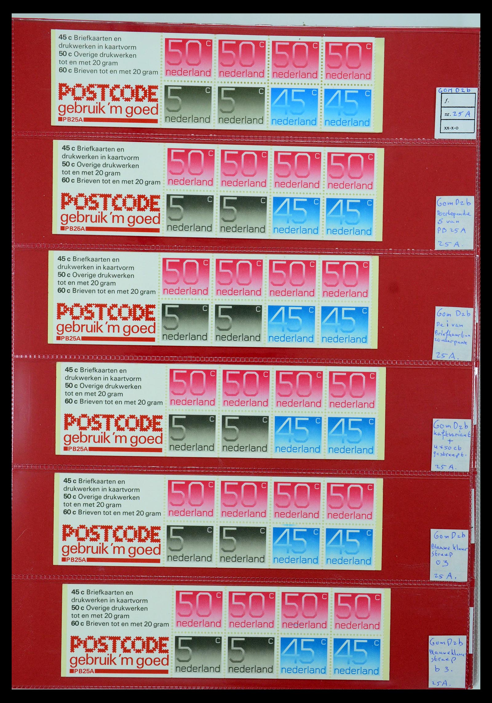 35705 167 - Postzegelverzameling 35705 Nederland automaatboekjes 1964-2000.