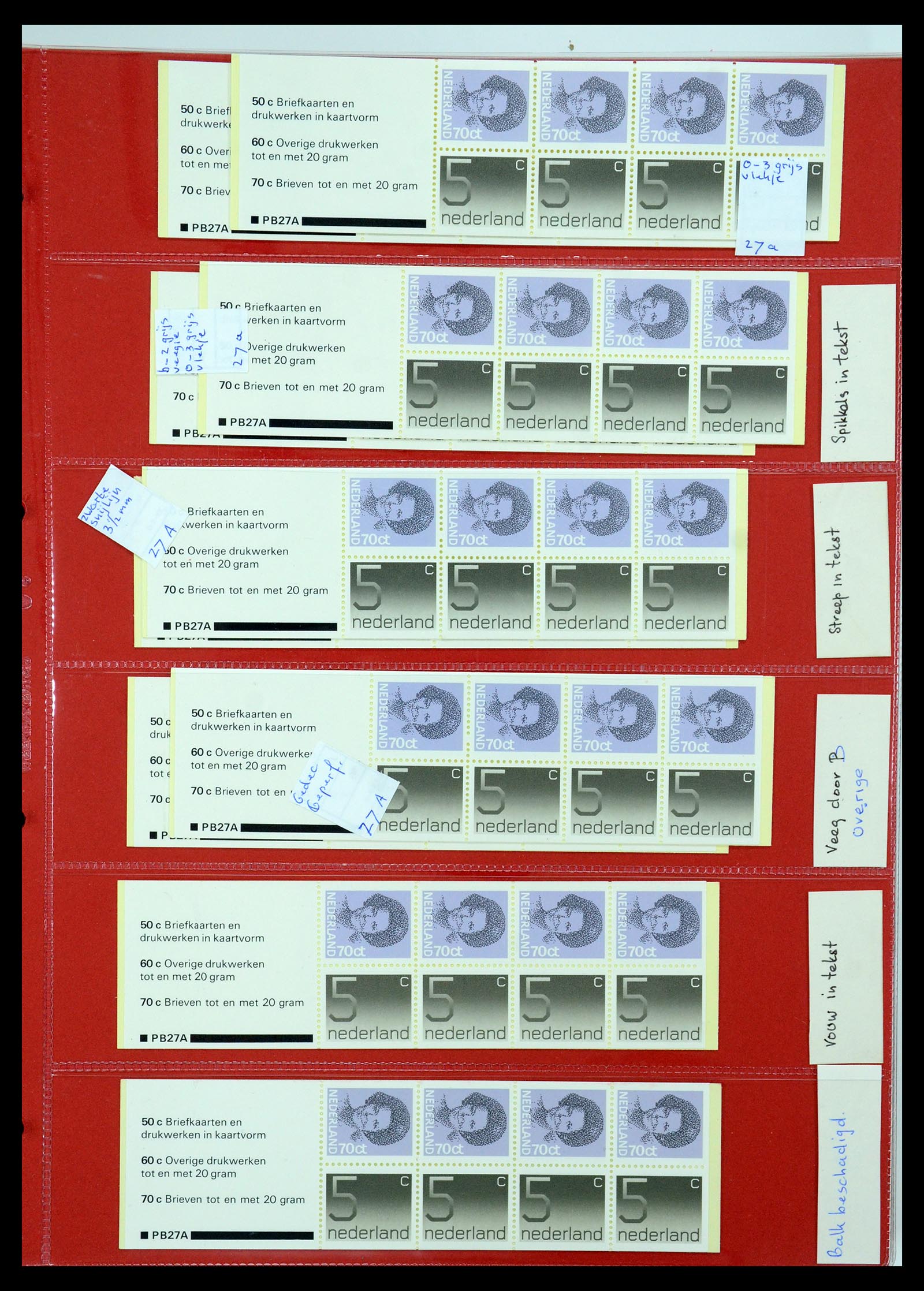 35705 178 - Postzegelverzameling 35705 Nederland automaatboekjes 1964-2000.