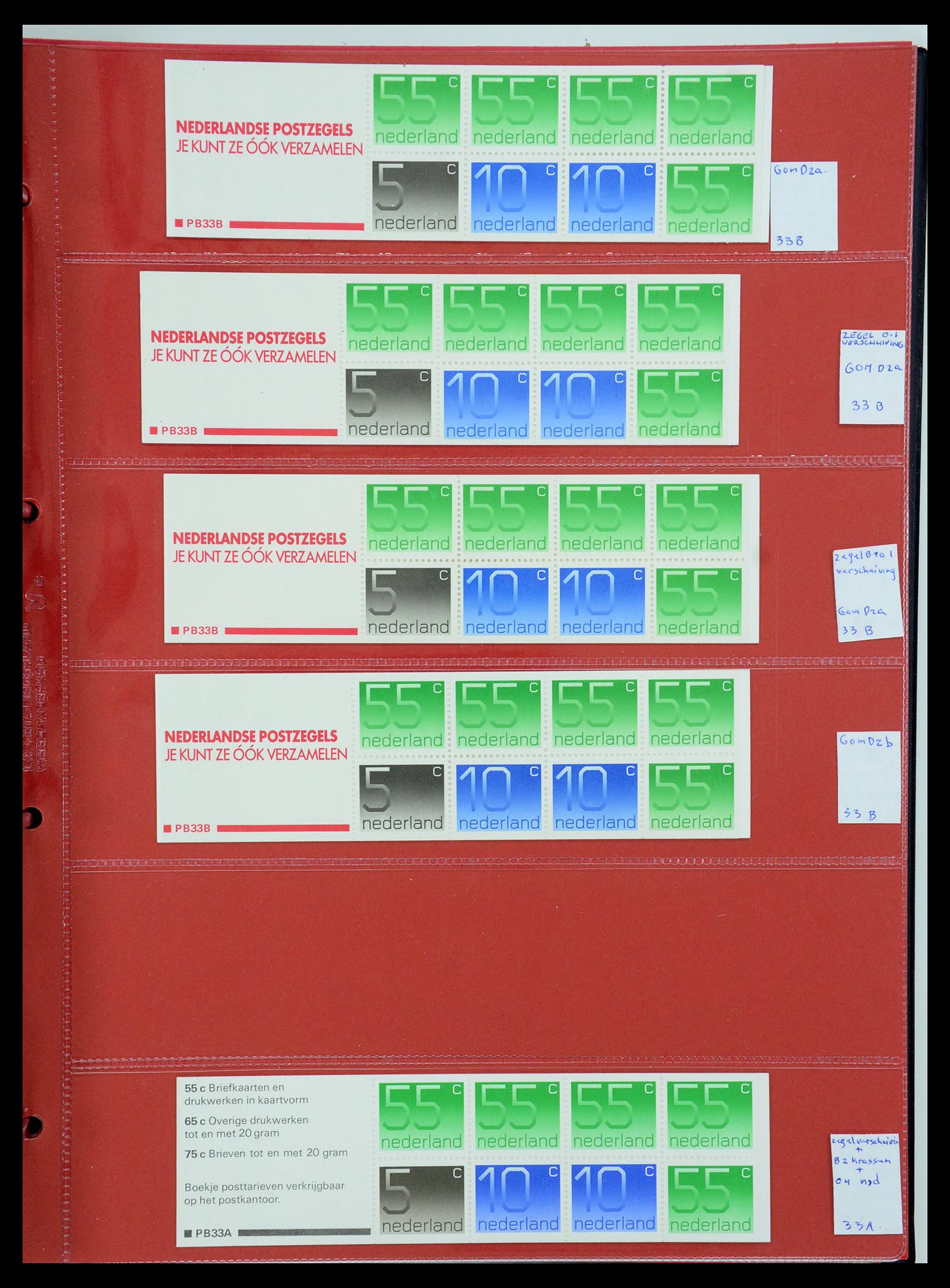 35705 191 - Postzegelverzameling 35705 Nederland automaatboekjes 1964-2000.