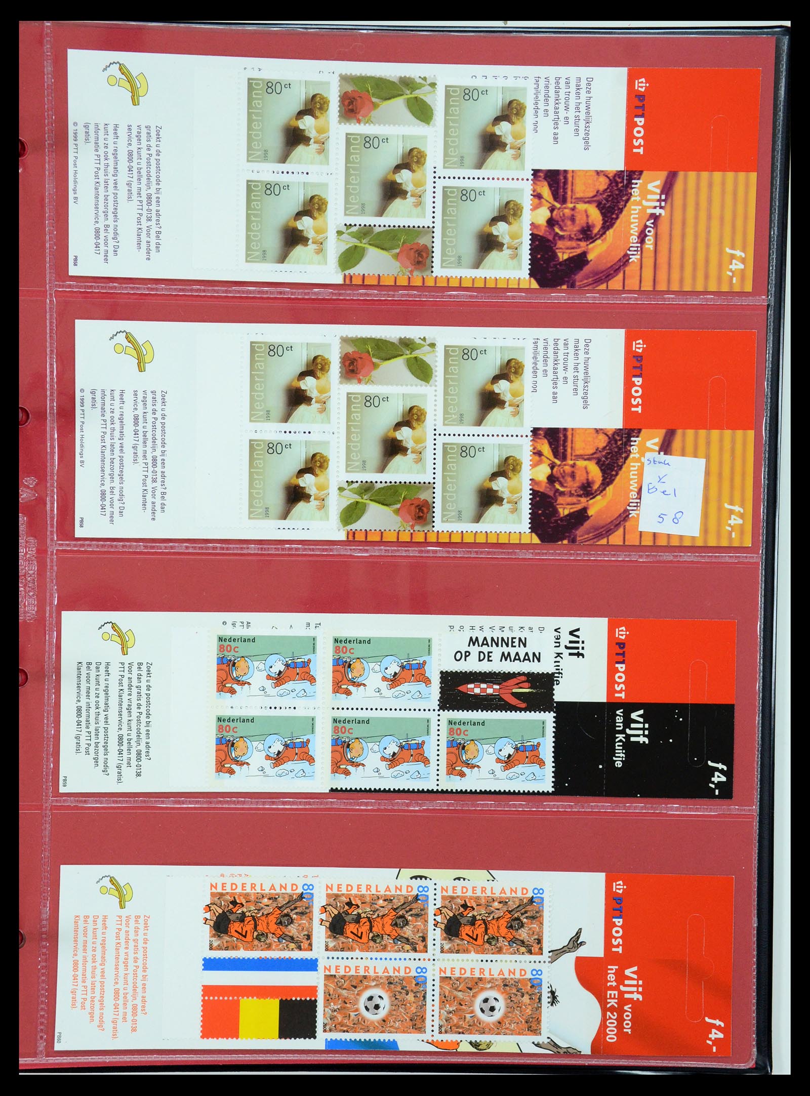 35705 215 - Postzegelverzameling 35705 Nederland automaatboekjes 1964-2000.