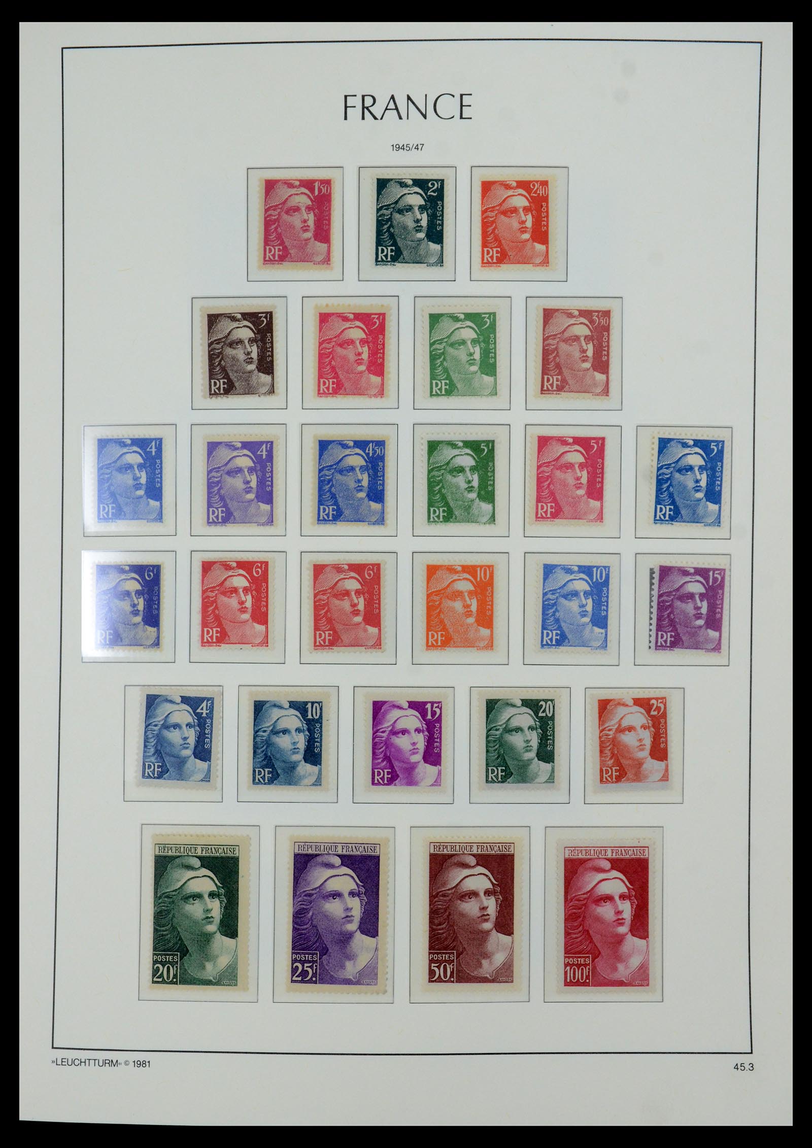 35707 008 - Postzegelverzameling 35707 Frankrijk 1945-1978.