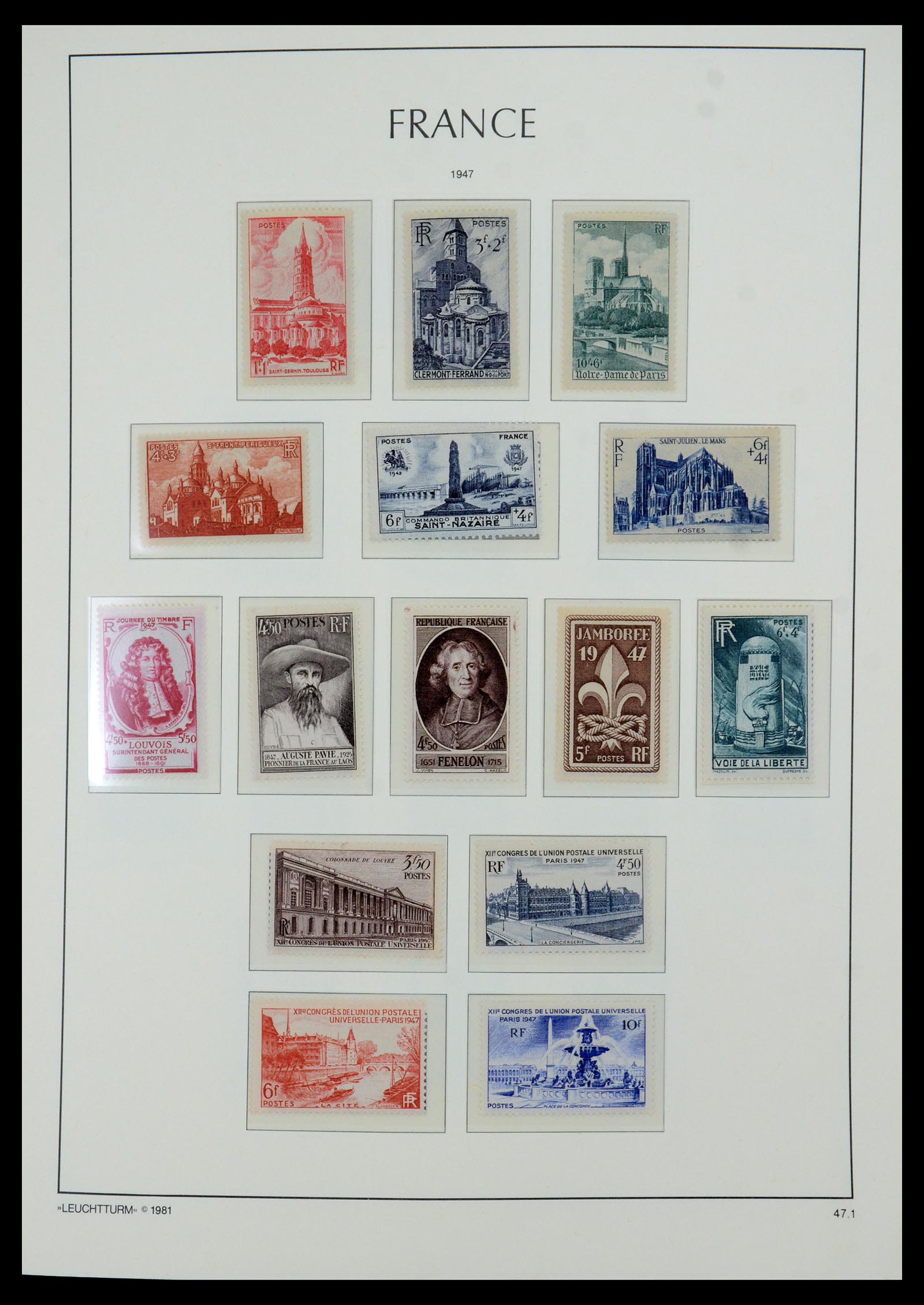 35707 012 - Postzegelverzameling 35707 Frankrijk 1945-1978.