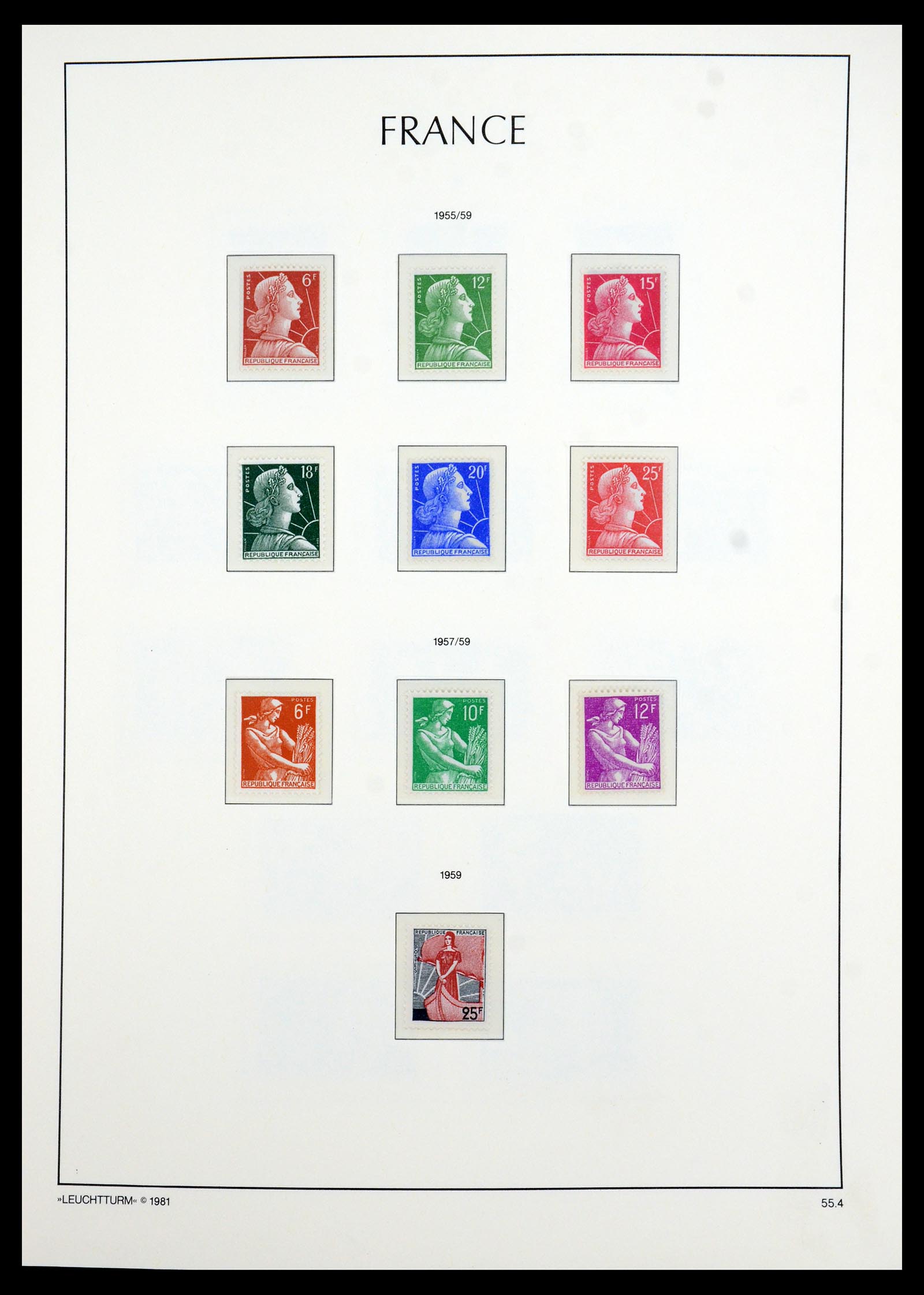 35707 033 - Postzegelverzameling 35707 Frankrijk 1945-1978.
