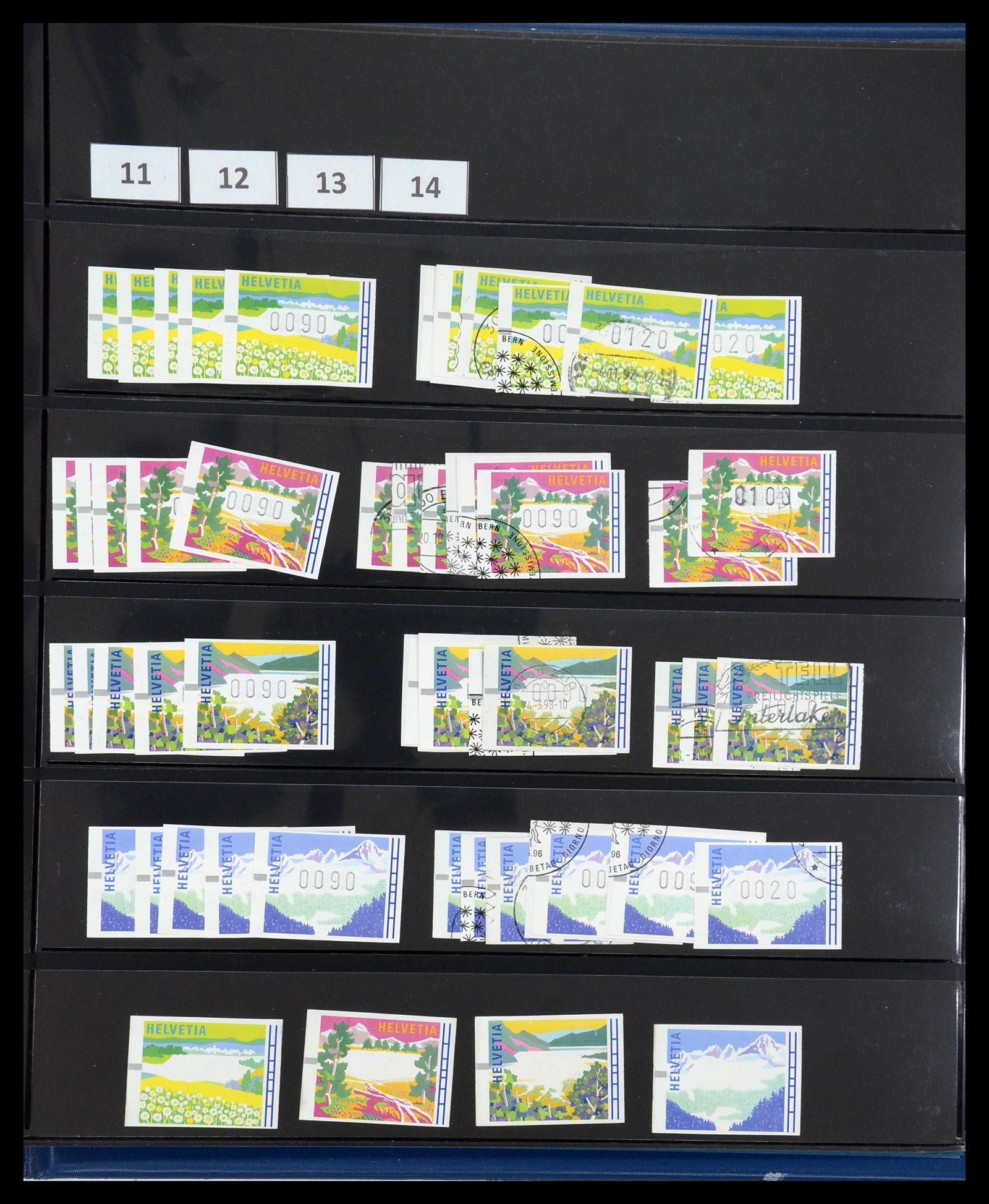 35711 015 - Postzegelverzameling 35711 Zwitserland automaatzegels 1976-2005.