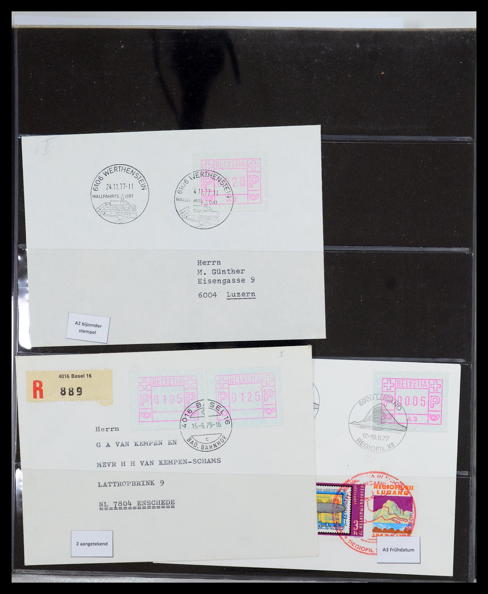 35711 023 - Stamp Collection 35711 Switzerland ATM stamps 1976-2005.