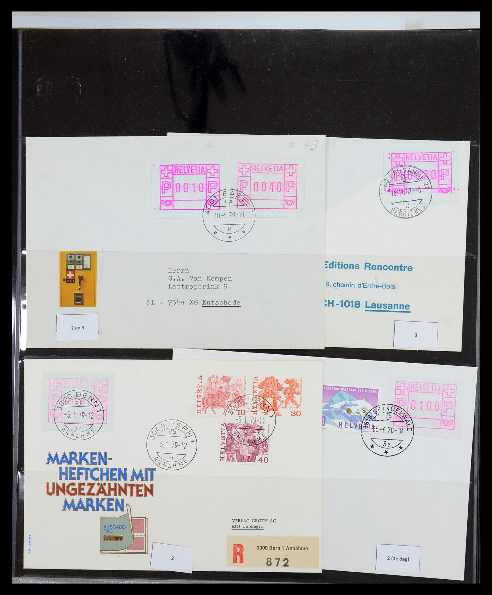 35711 025 - Stamp Collection 35711 Switzerland ATM stamps 1976-2005.