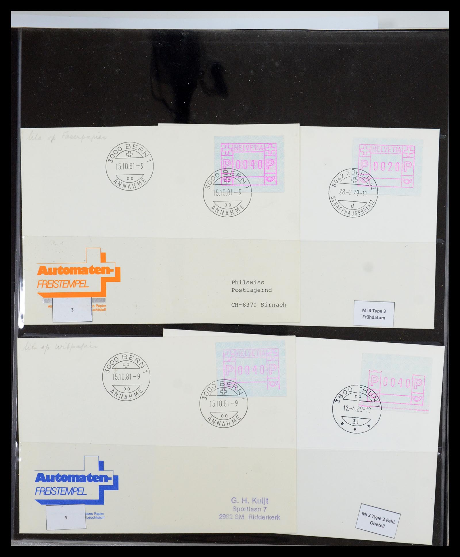 35711 026 - Postzegelverzameling 35711 Zwitserland automaatzegels 1976-2005.