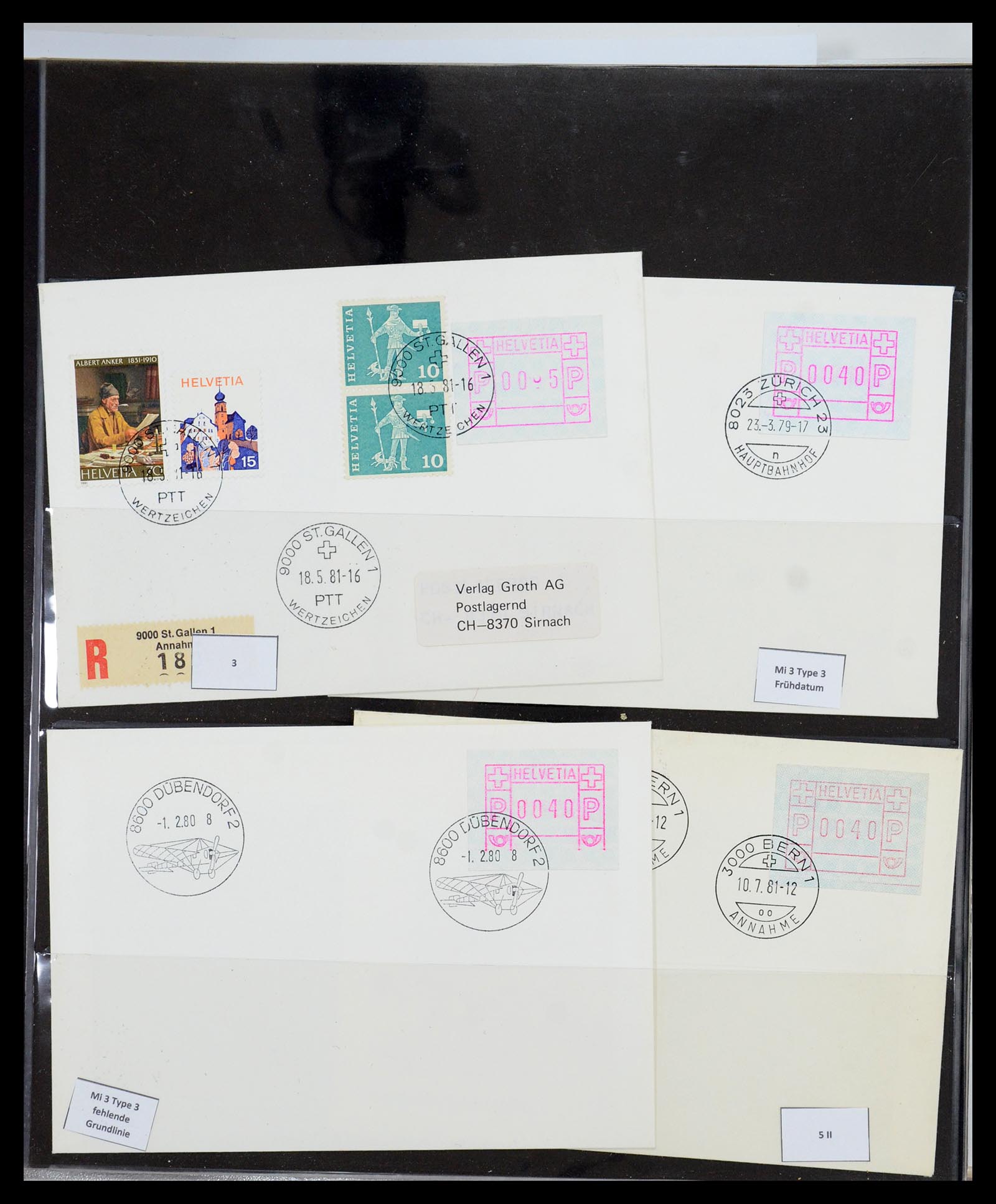 35711 027 - Stamp Collection 35711 Switzerland ATM stamps 1976-2005.