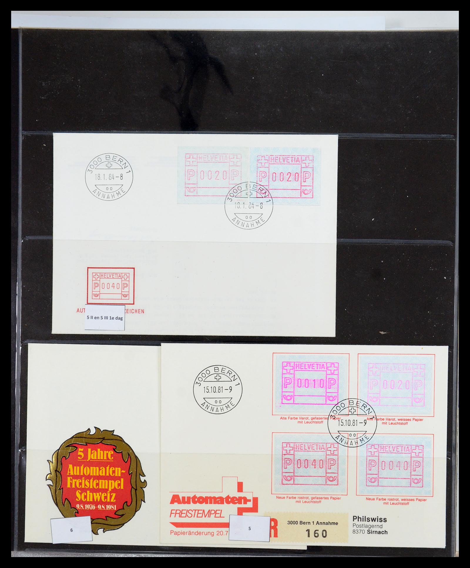 35711 028 - Postzegelverzameling 35711 Zwitserland automaatzegels 1976-2005.