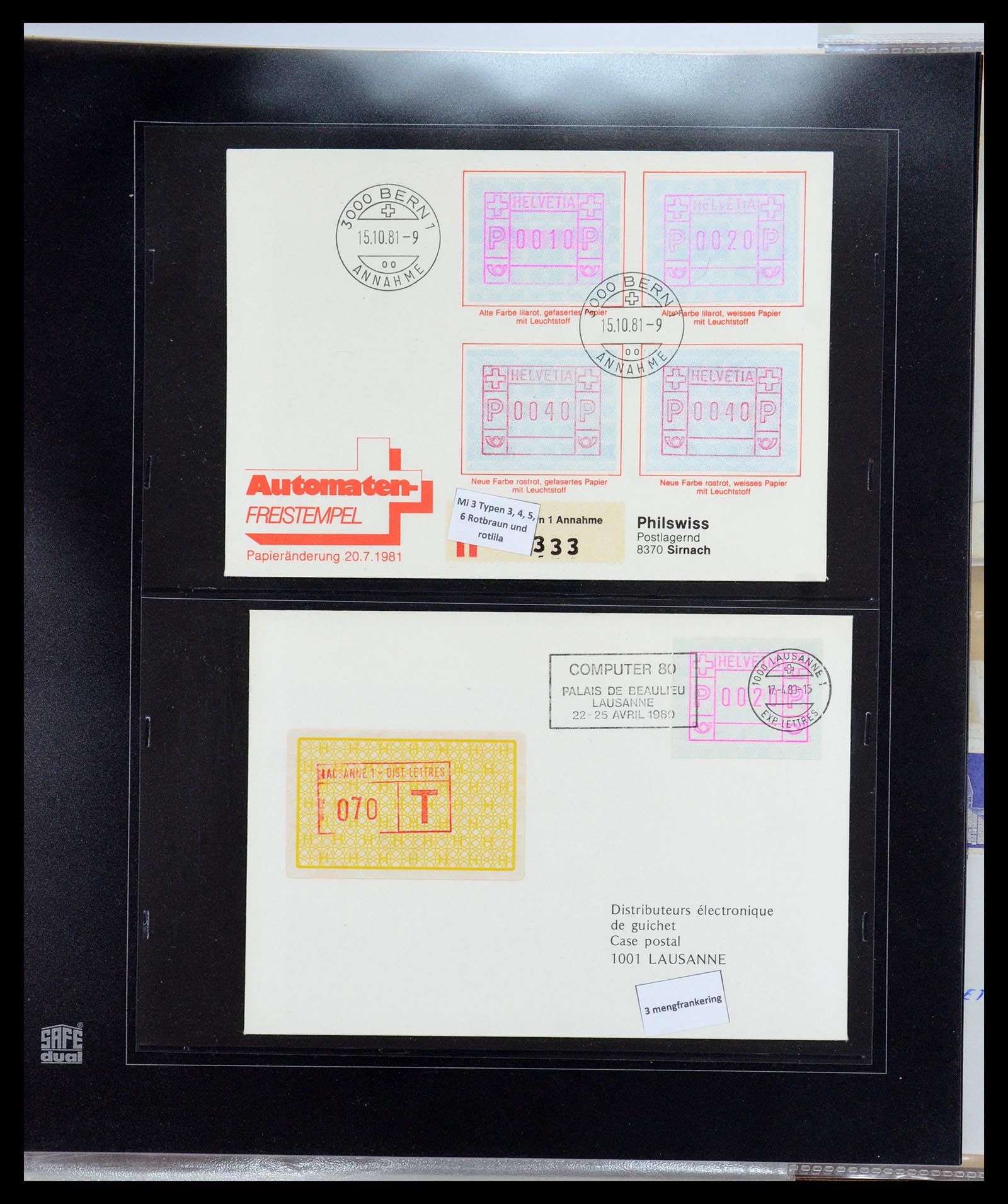 35711 034 - Postzegelverzameling 35711 Zwitserland automaatzegels 1976-2005.