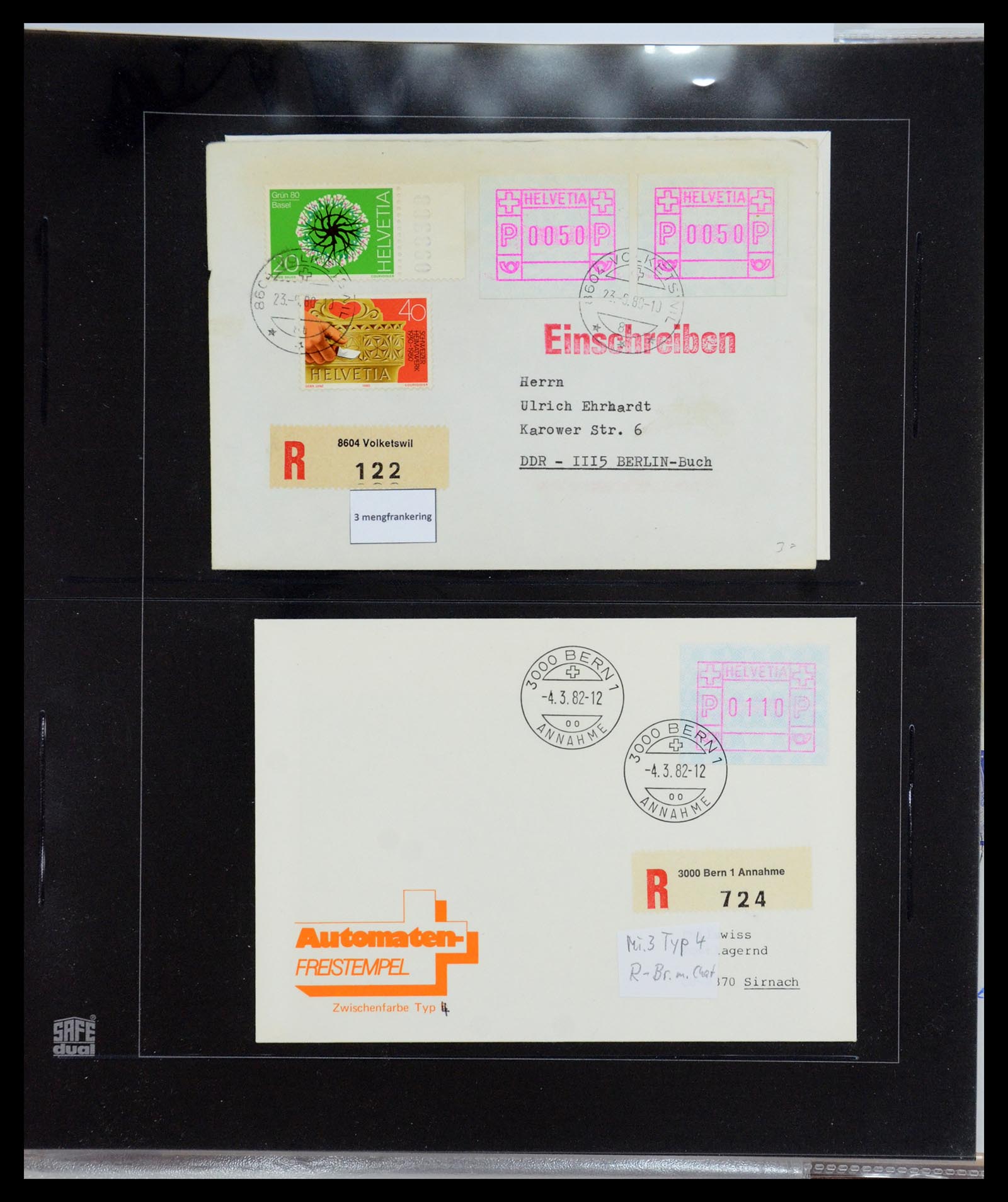 35711 036 - Stamp Collection 35711 Switzerland ATM stamps 1976-2005.