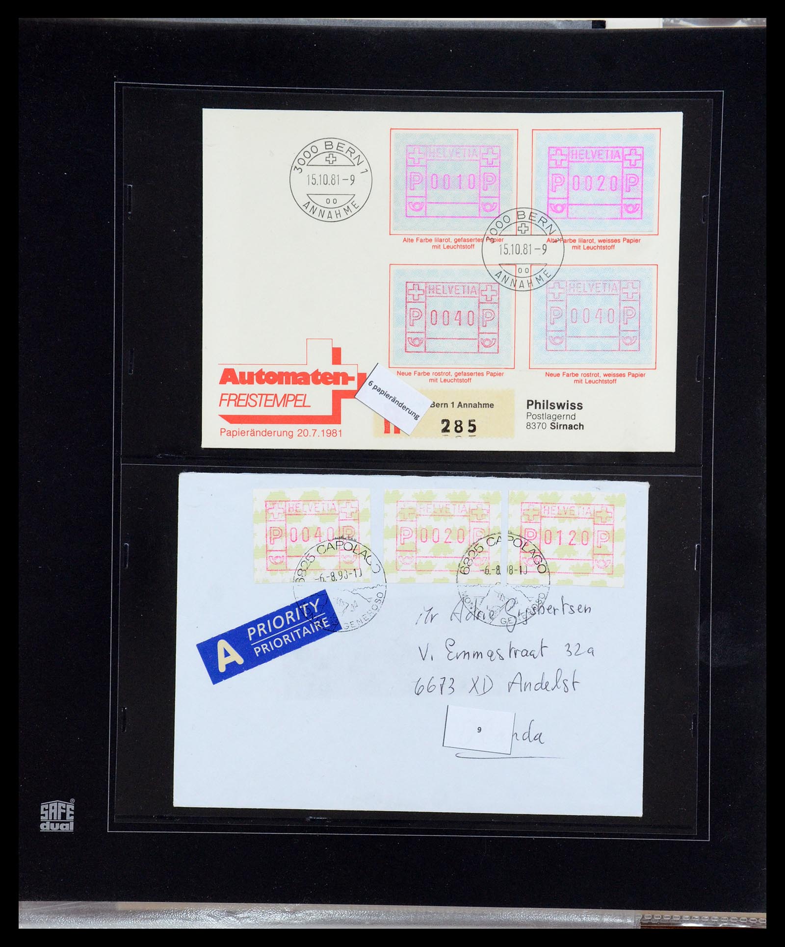 35711 041 - Postzegelverzameling 35711 Zwitserland automaatzegels 1976-2005.
