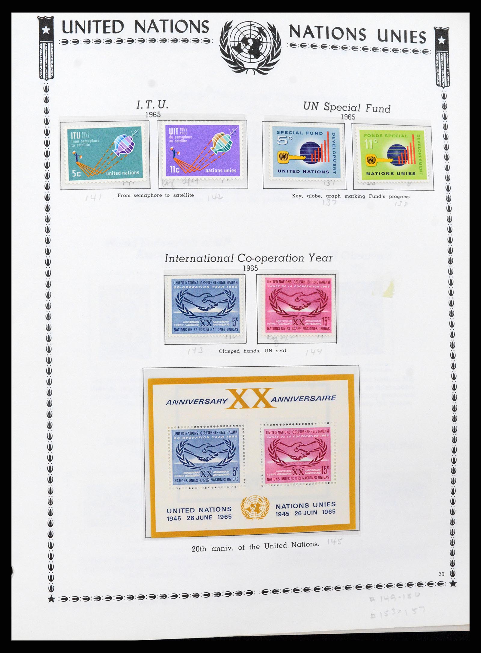 35712 0021 - Postzegelverzameling 35712 Verenigde Naties 1951-2020!!