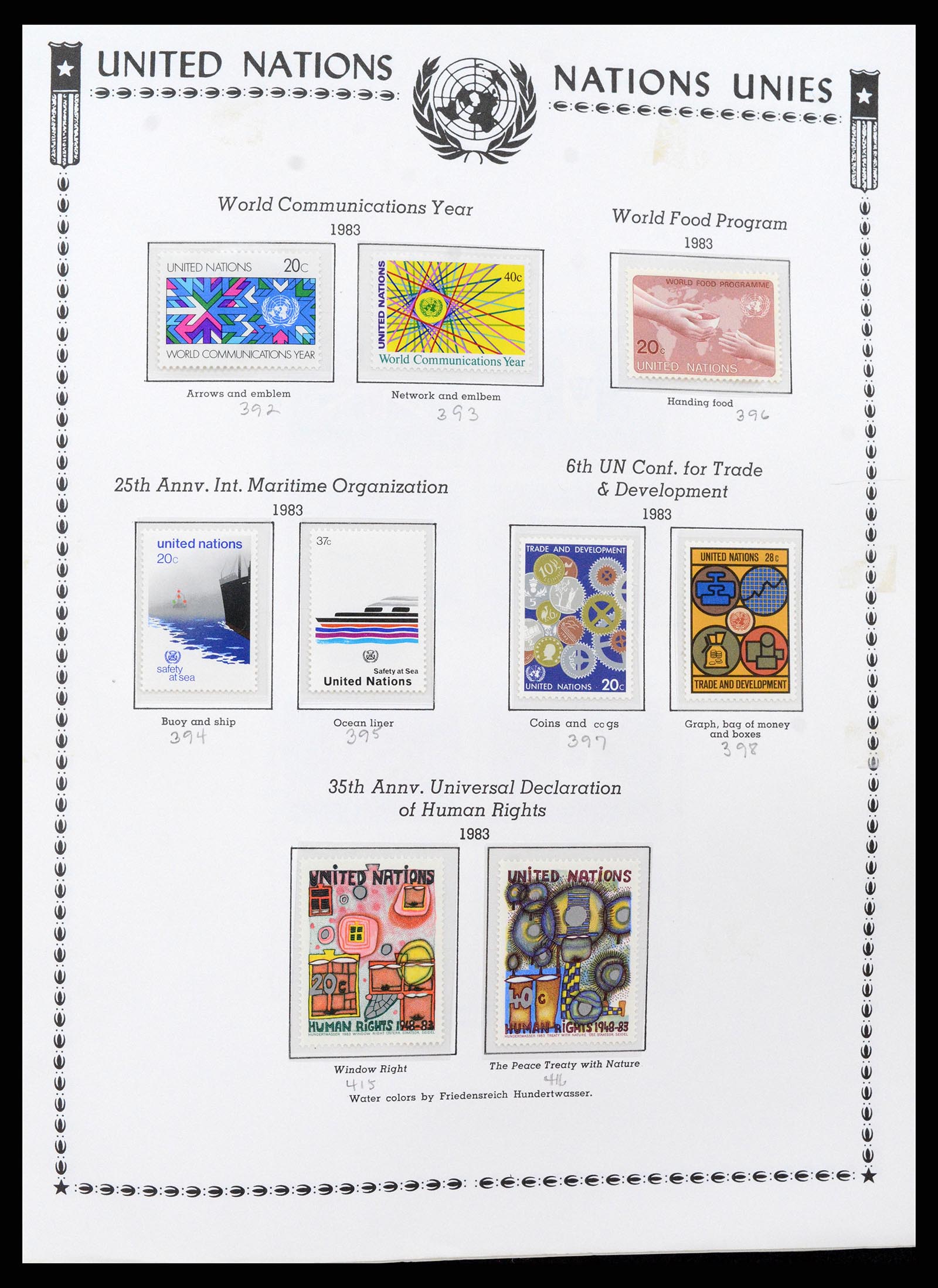 35712 0053 - Stamp Collection 35712 United Nations 1951-2020!!