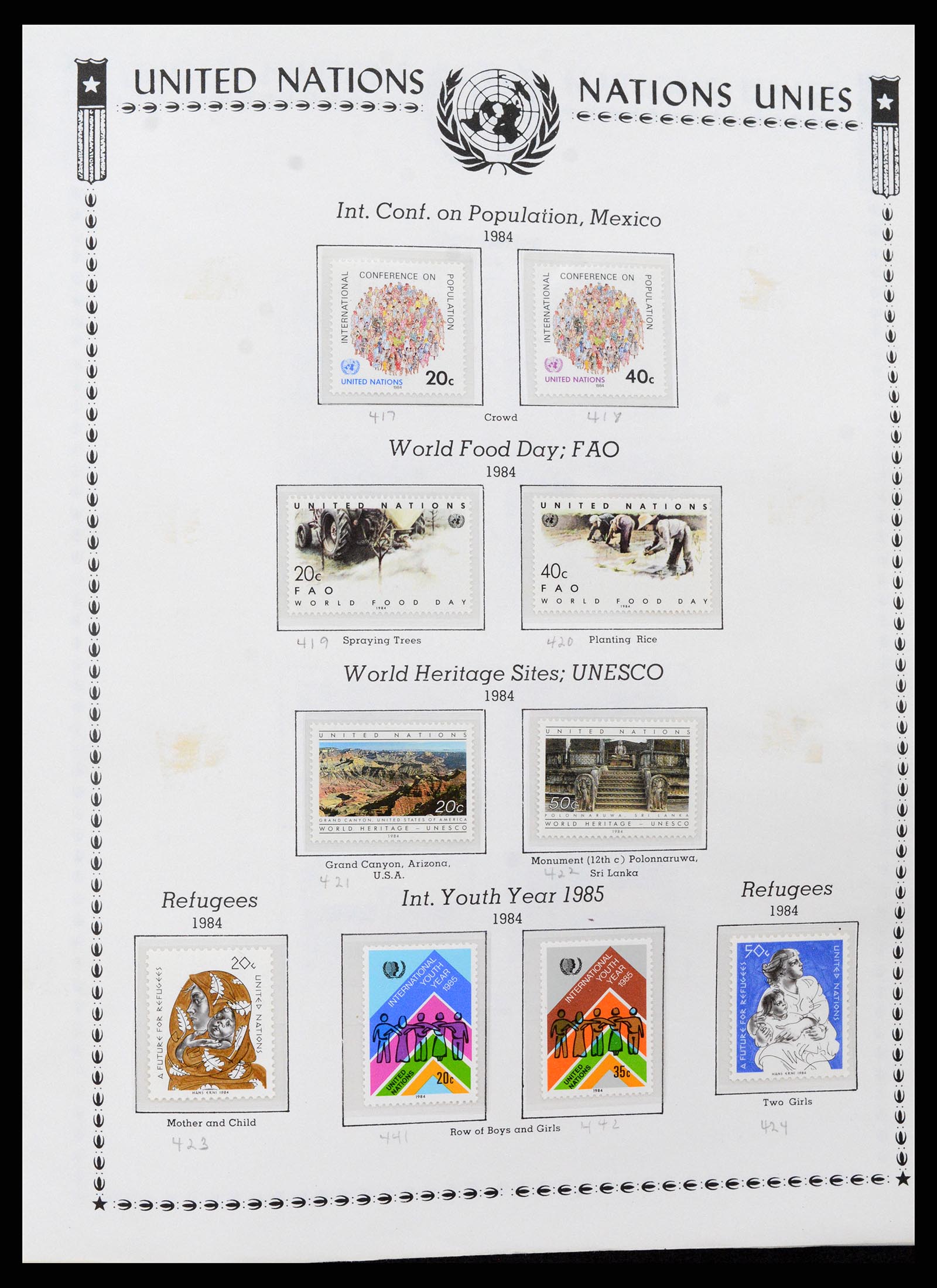 35712 0055 - Postzegelverzameling 35712 Verenigde Naties 1951-2020!!