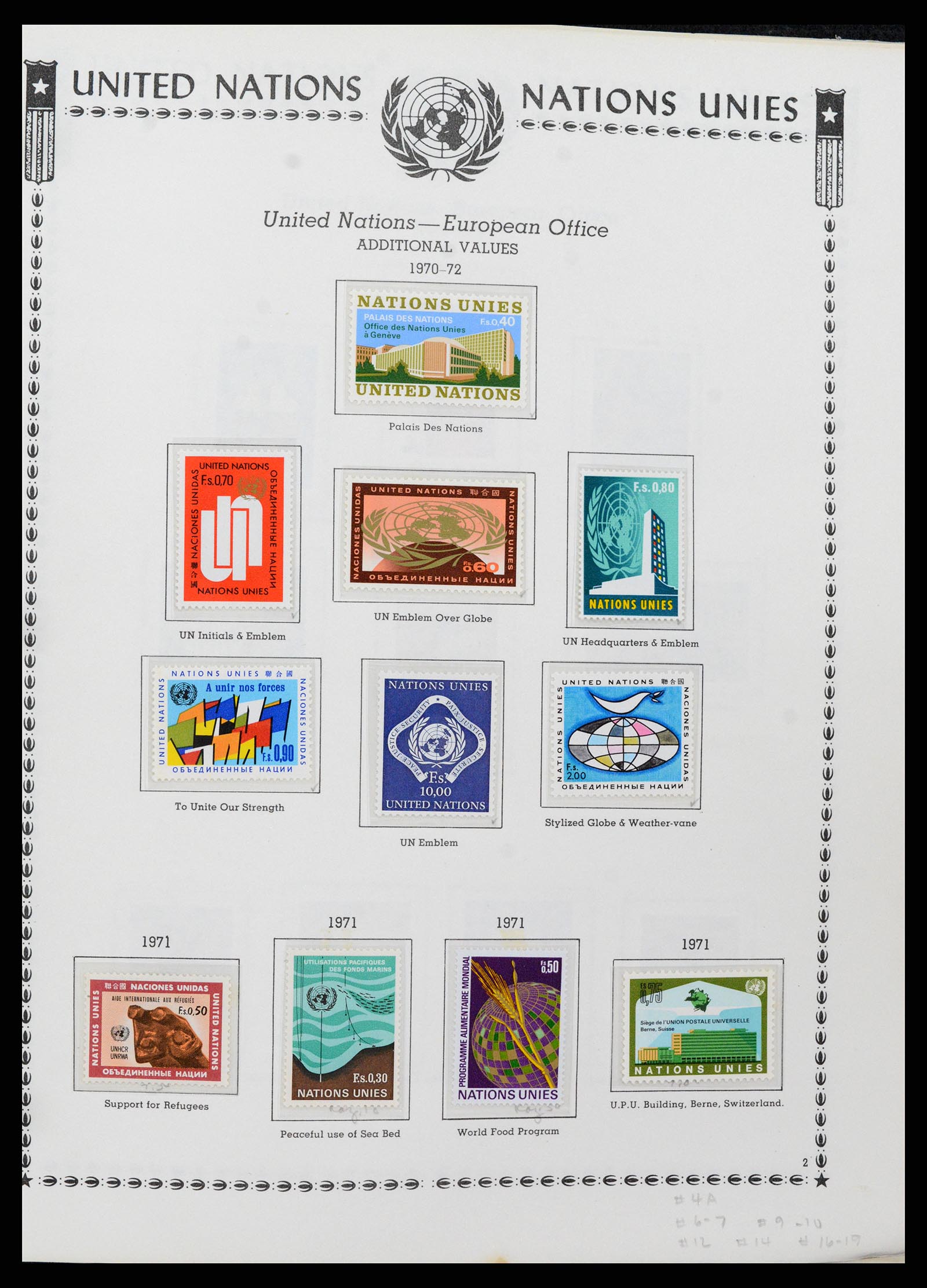 35712 0071 - Stamp Collection 35712 United Nations 1951-2020!!