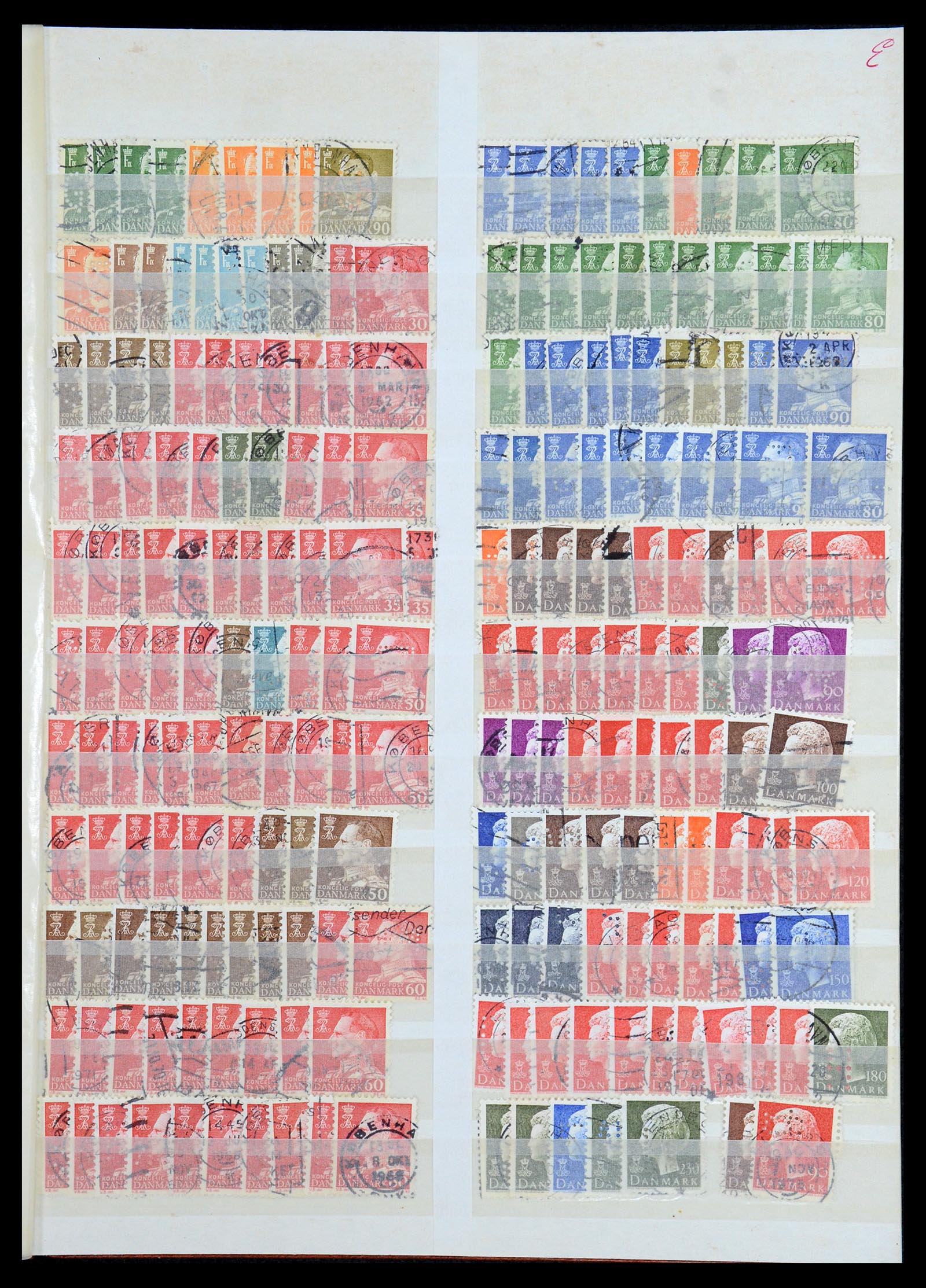 35718 009 - Postzegelverzameling 35718 Wereld perfins 1900-1950.