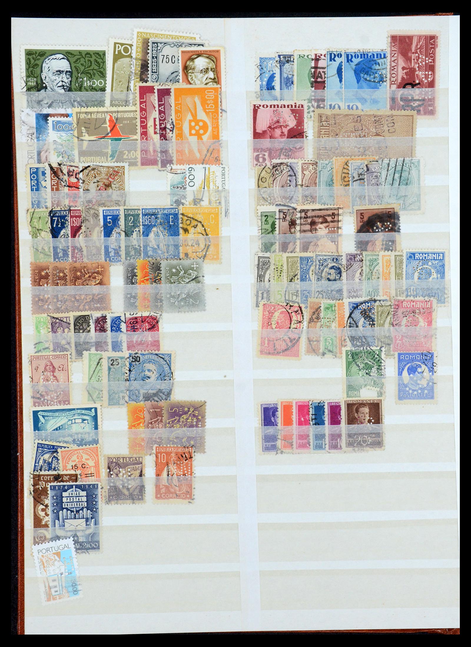 35718 024 - Stamp Collection 35718 World perfins 1900-1950.