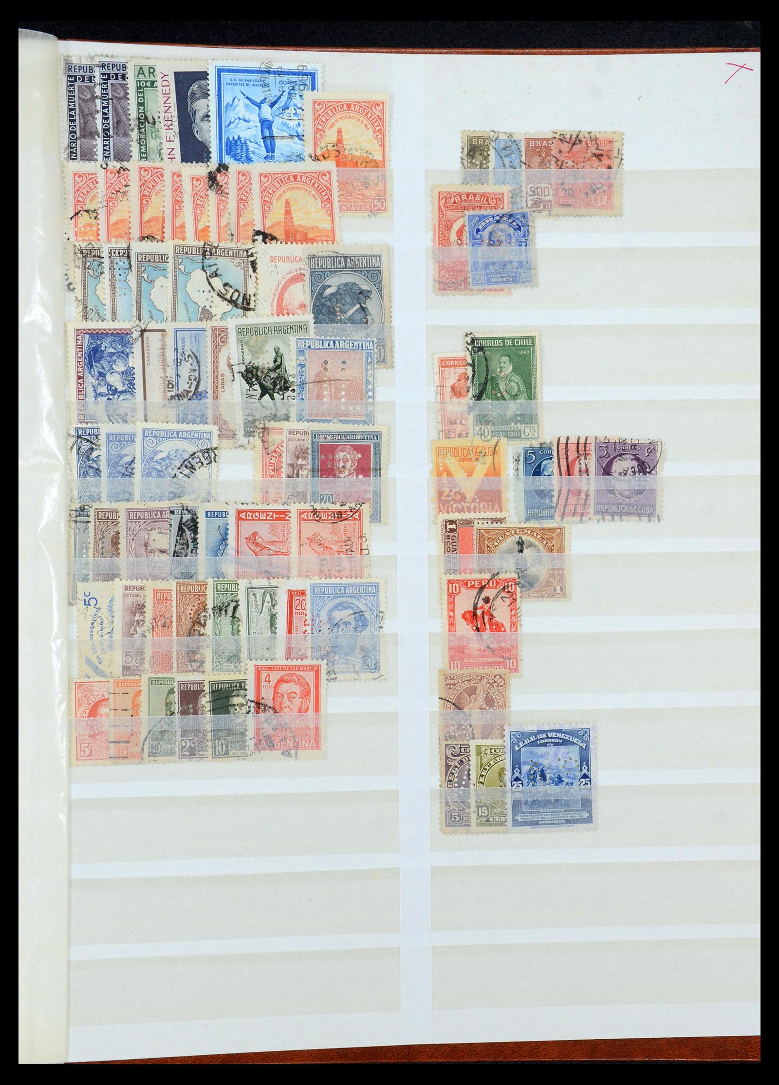 35718 033 - Stamp Collection 35718 World perfins 1900-1950.